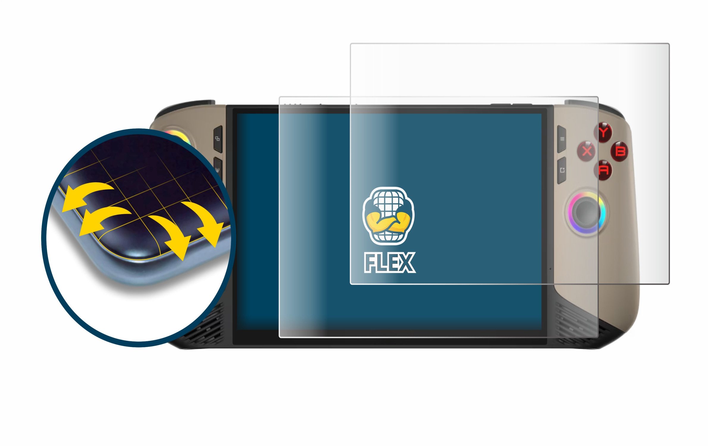 BROTECT Displayschutzfolie Fullscreen Schutzfolie für MSI Claw 8 AI+, 2 Stück, Displayschutz Folie Fullcover Klar Transparent