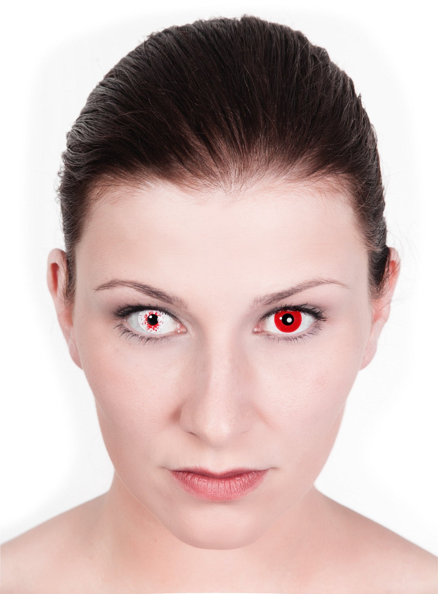 Metamorph Motivlinsen Duo - Halloween Kontaktlinsen ohne Sehstärke, Zwei Kontaktlinsen ohne Sehstärke mit unterschiedlichen Motiven