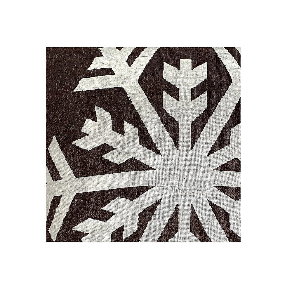 Kissenbezug Stück), cm 50x50 Kissen cm in Colori Kissen (1 Schneeflocke braun, mit Schneeflocke Braun/Beige Casa 50x50 Weihnachtskissen mit