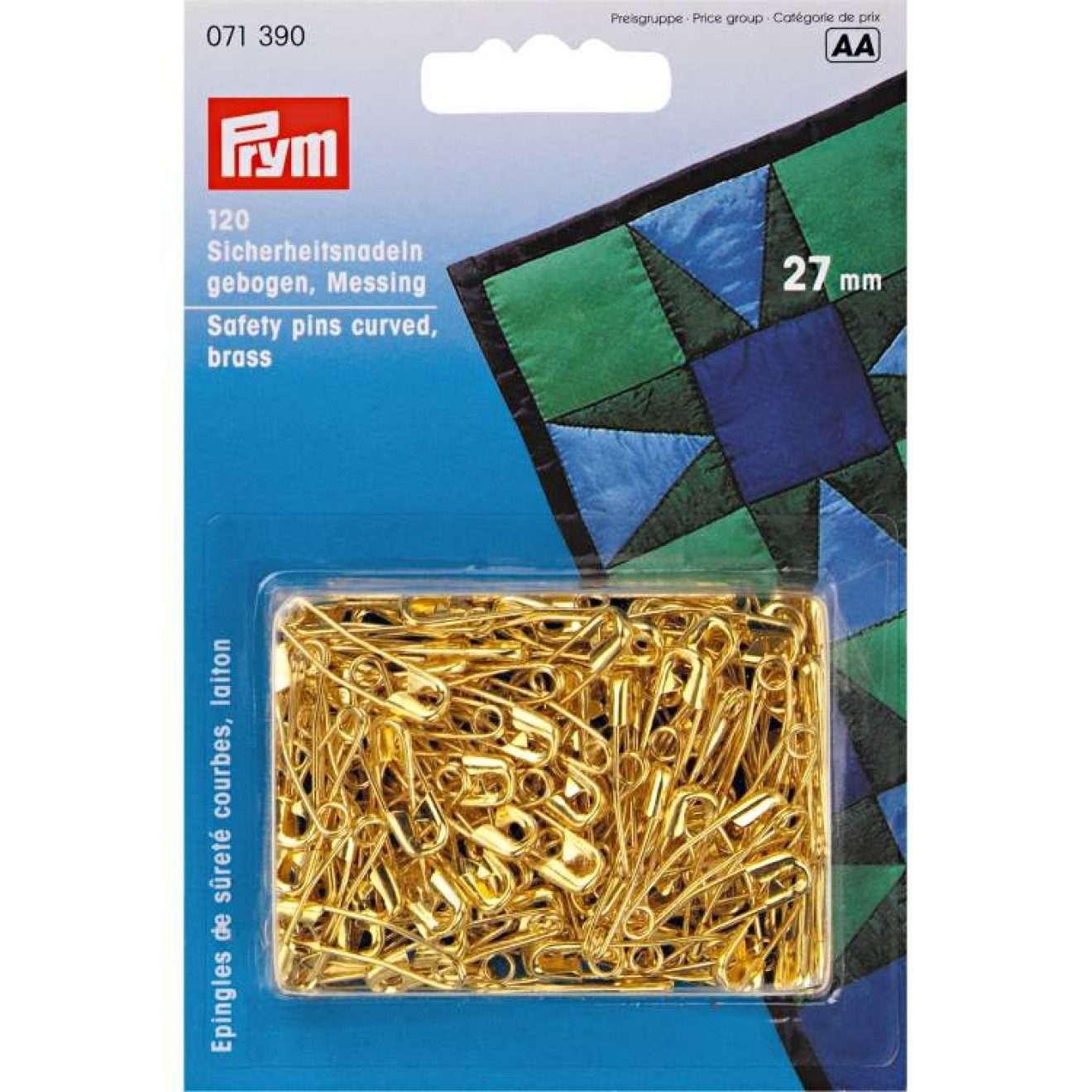 Prym Stricknadeln Sicherheitsnadeln 27 mm goldfarbig 120 St