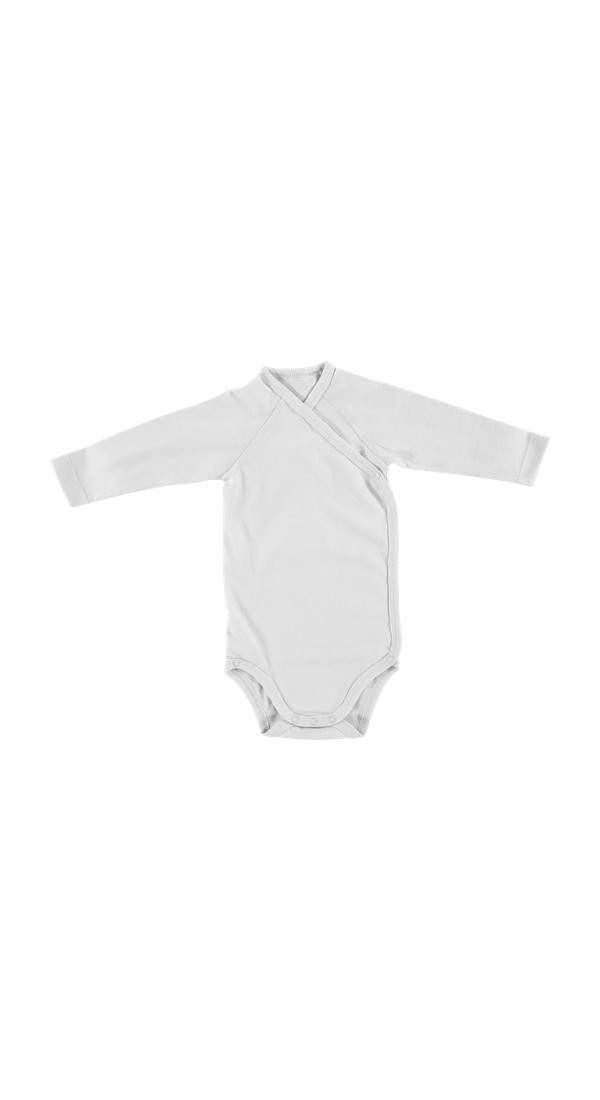 Alvi® Wickelbody Baby Bodys 2er Langarm Bio-Baumwolle (2-tlg) praktische Druckknöpfe