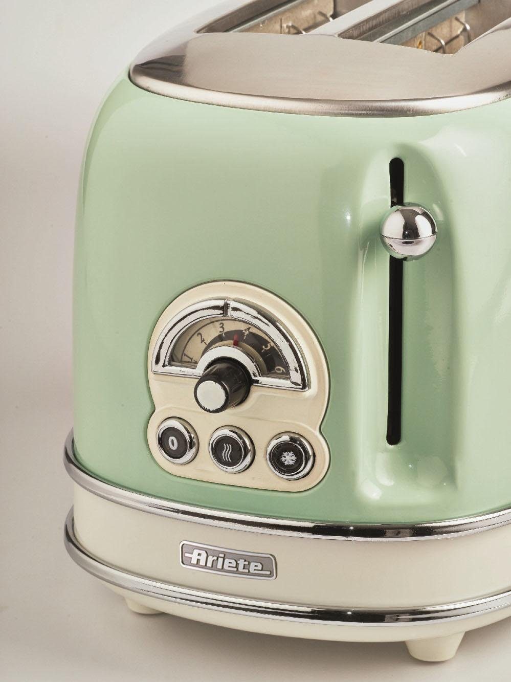 Ariete Toaster Vintage, 2 kurze Schlitze, für 2 Scheiben, 810 W