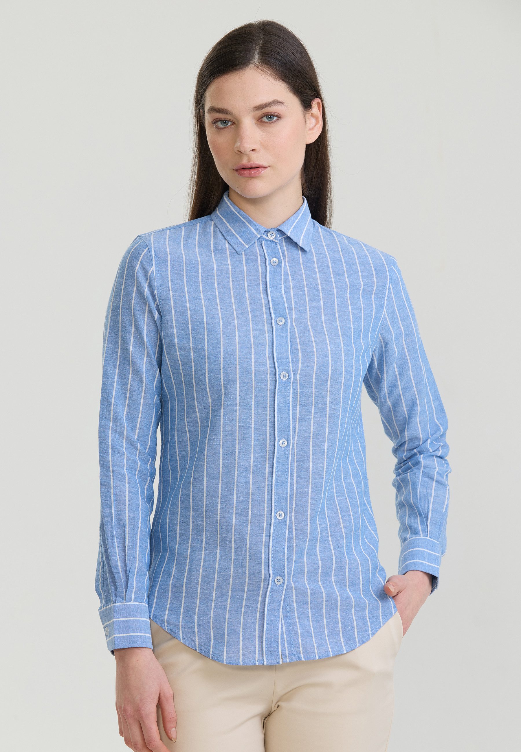 Felix Hardy Hemdbluse Gestreiftes Langarm Hemd