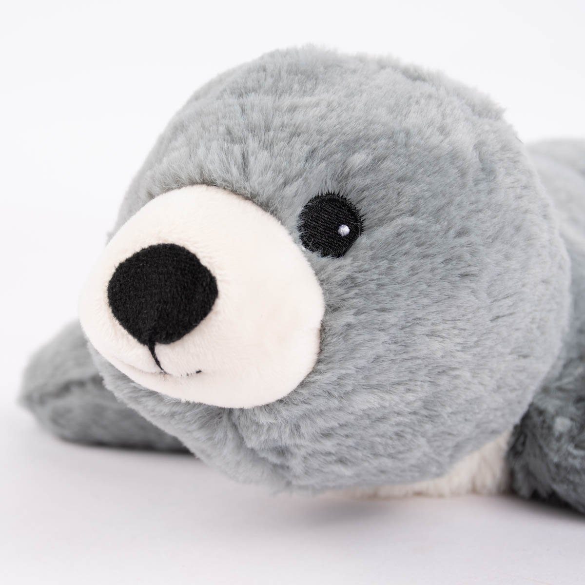 Warmies® Dekokissen Wärmetier Seehund grau weiß schwarz braun 100% Hirse-Lavendelfüllun