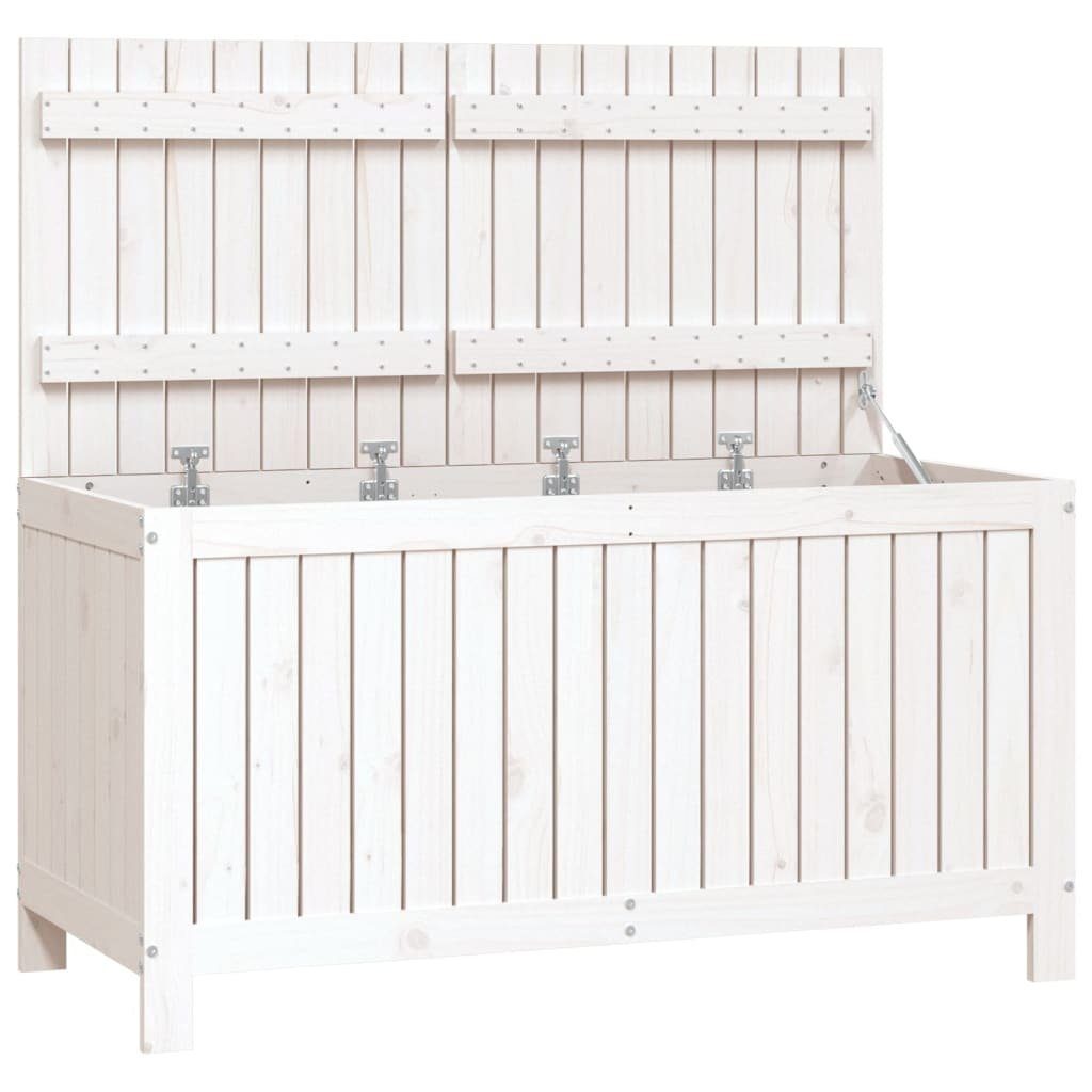 vidaXL Auflagenbox 121 x 55 x 64 cm Gartentruhe Kissenbox Kissentruhe Auflagenbox Weiß 12