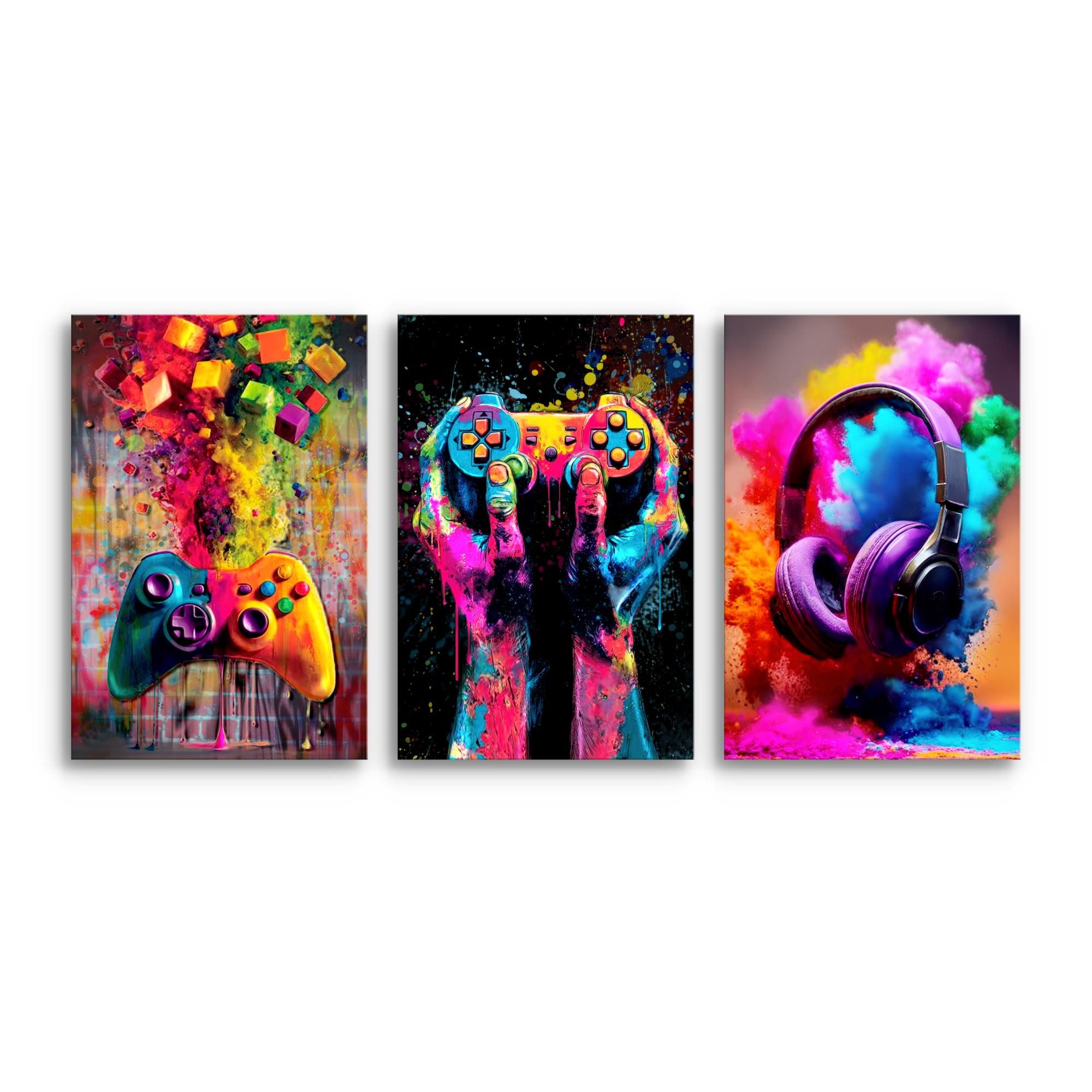 Novart Wandbild Wandbilder Gamer Spielkonsole Jugendzimmer günstig online kaufen