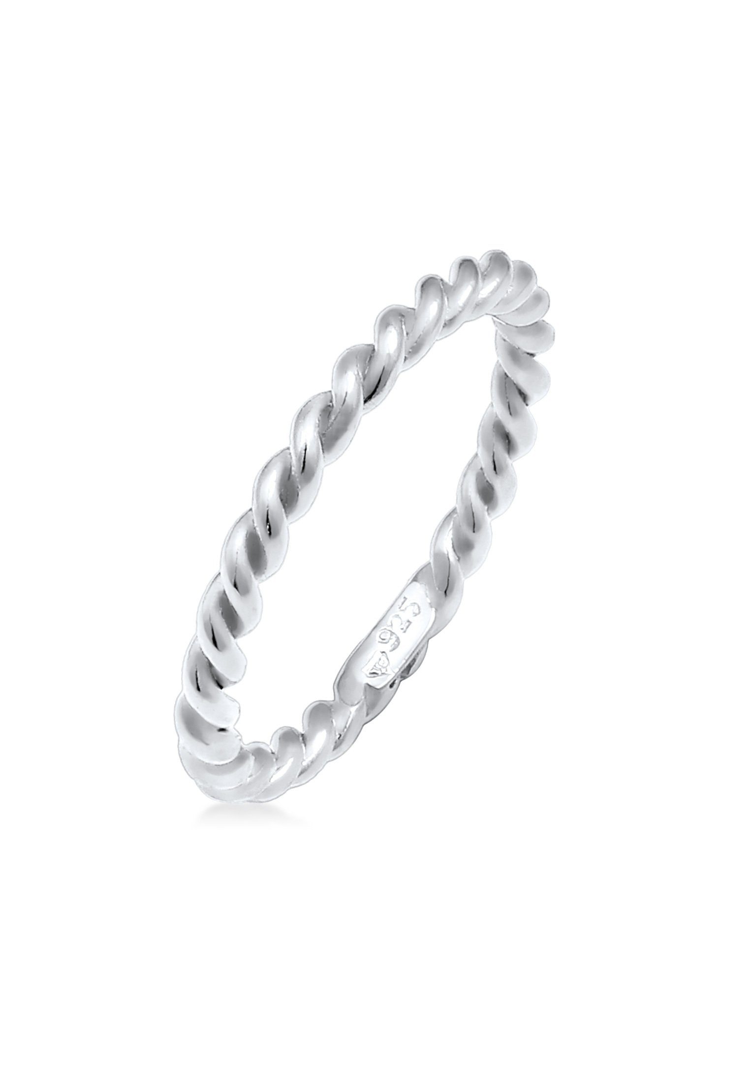 Nenalina Fingerring Gedreht Kordel Spirale Basic Schlicht 925 Silber