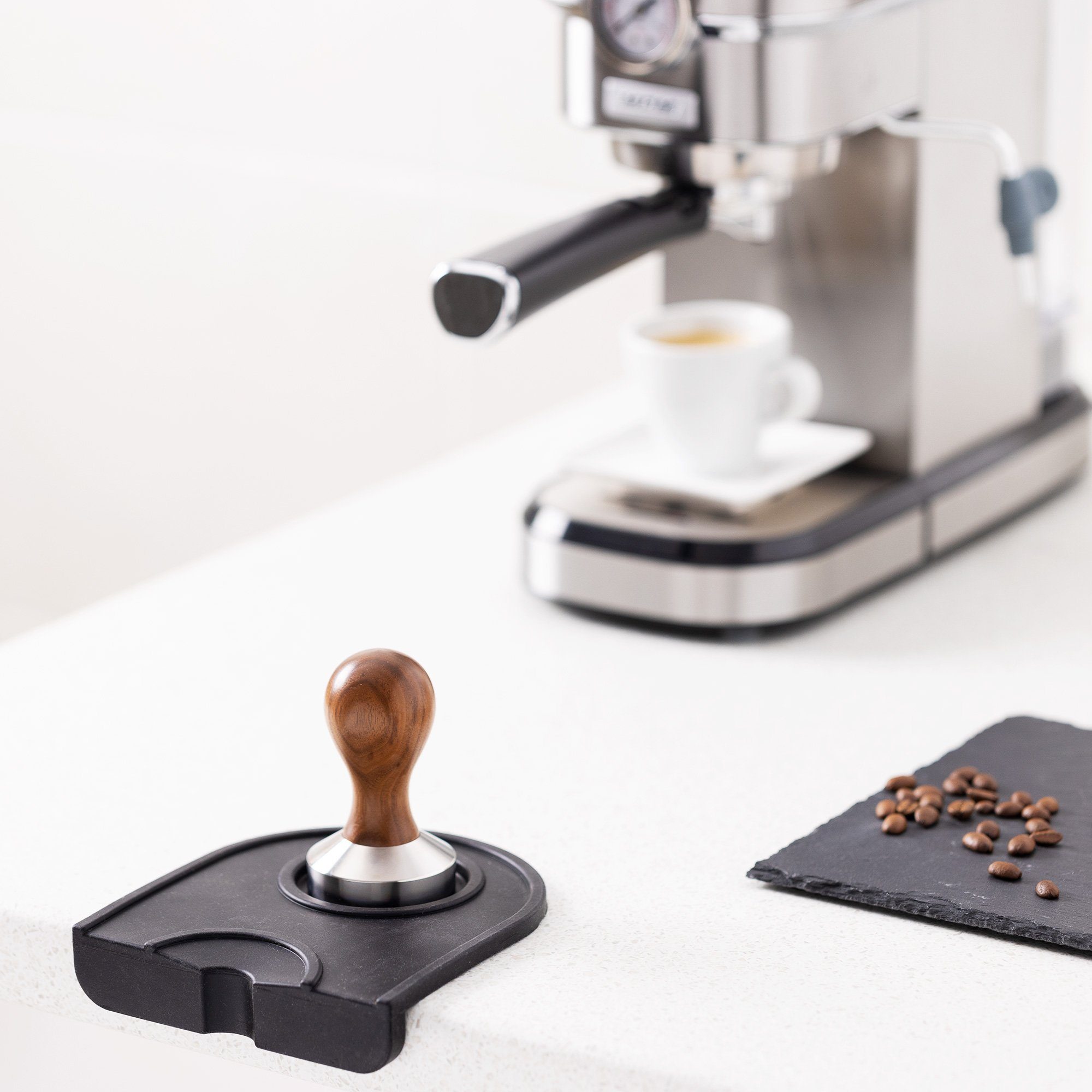 Navaris Druckbrüh-Kaffeemaschine Espresso Tamper für Stampfer Siebträger - 51mm Stempel für Kaffee