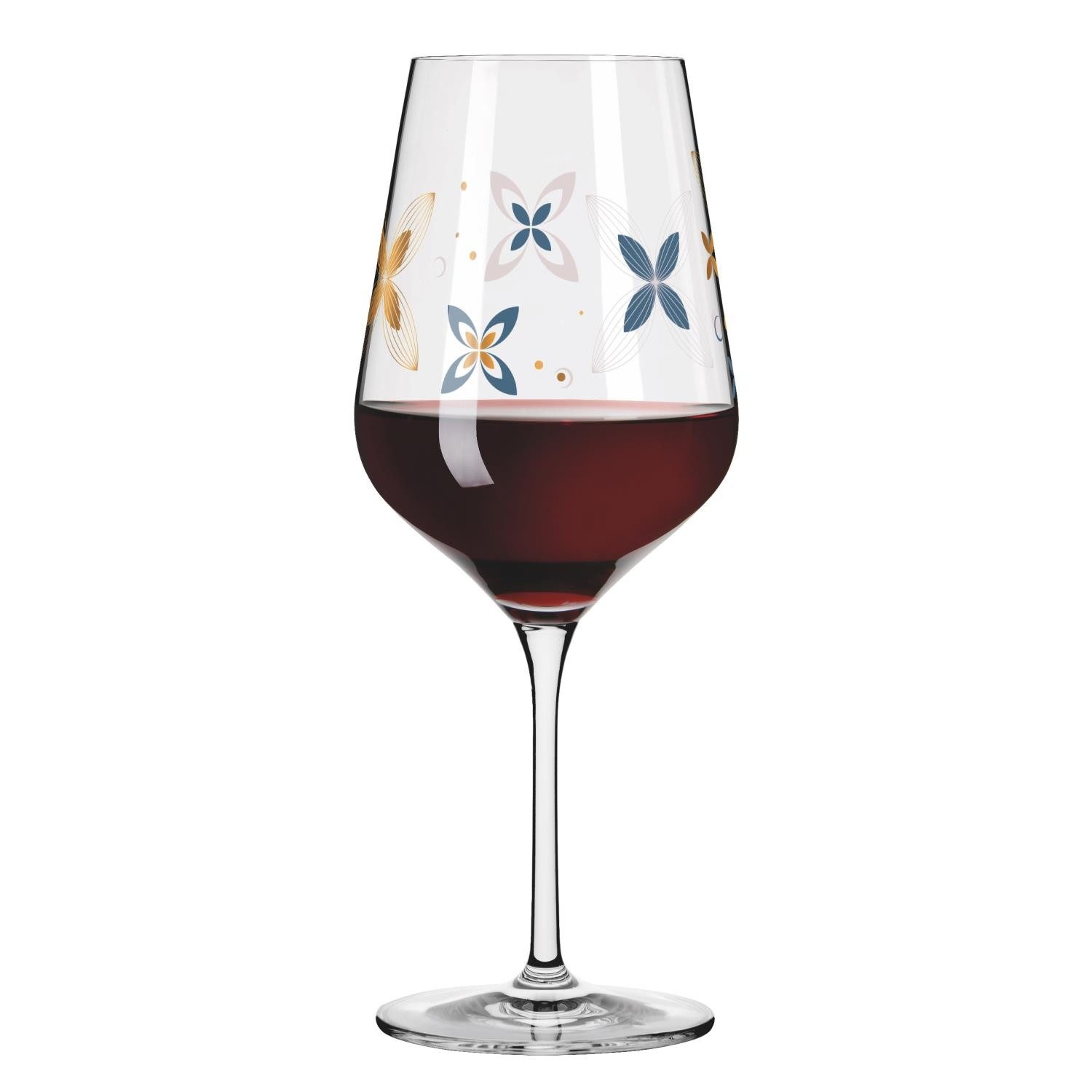 Ritzenhoff Weinglas HERZKRISTALL, Glas, Höhe: 24cm, Farbe: Mehrfarbig, Motiv: Blumen