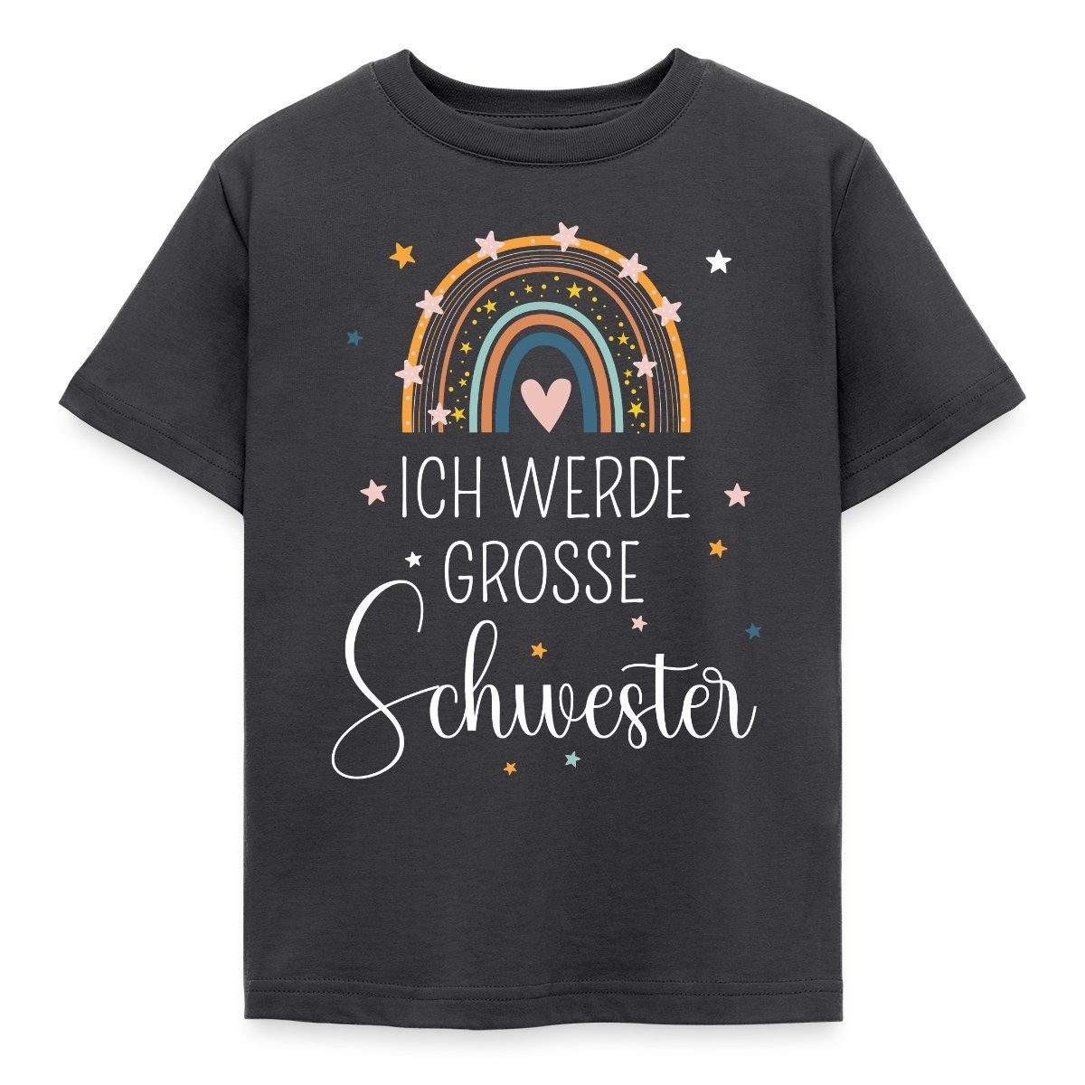 T-Shirt Ich Werde Große Schwester Regenbogen Kinder T-Shirt