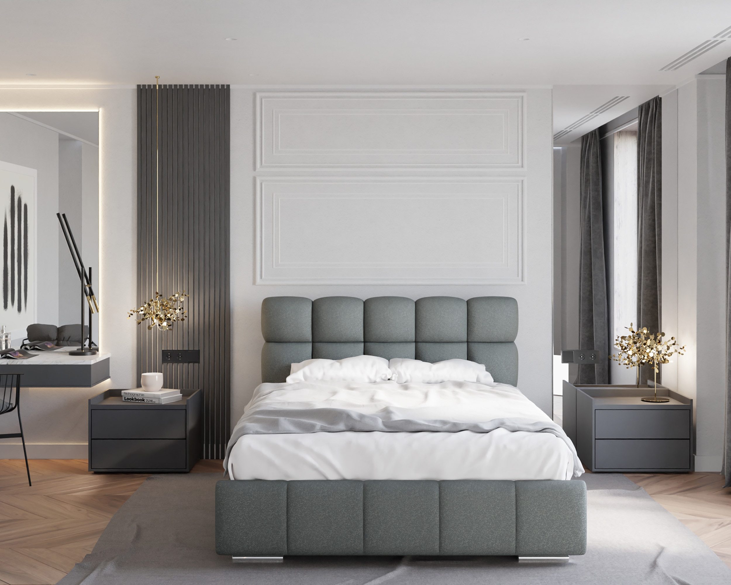 Homesy Polsterbett BLISS Luxus-Bett mit Lattenrost Wahl federkernmatraze, kokosmatratze, (Stabile Rahmenkonstruktion Metallrahmen), Ein Luxusbett in jeder Größe – Bild 2 von 5