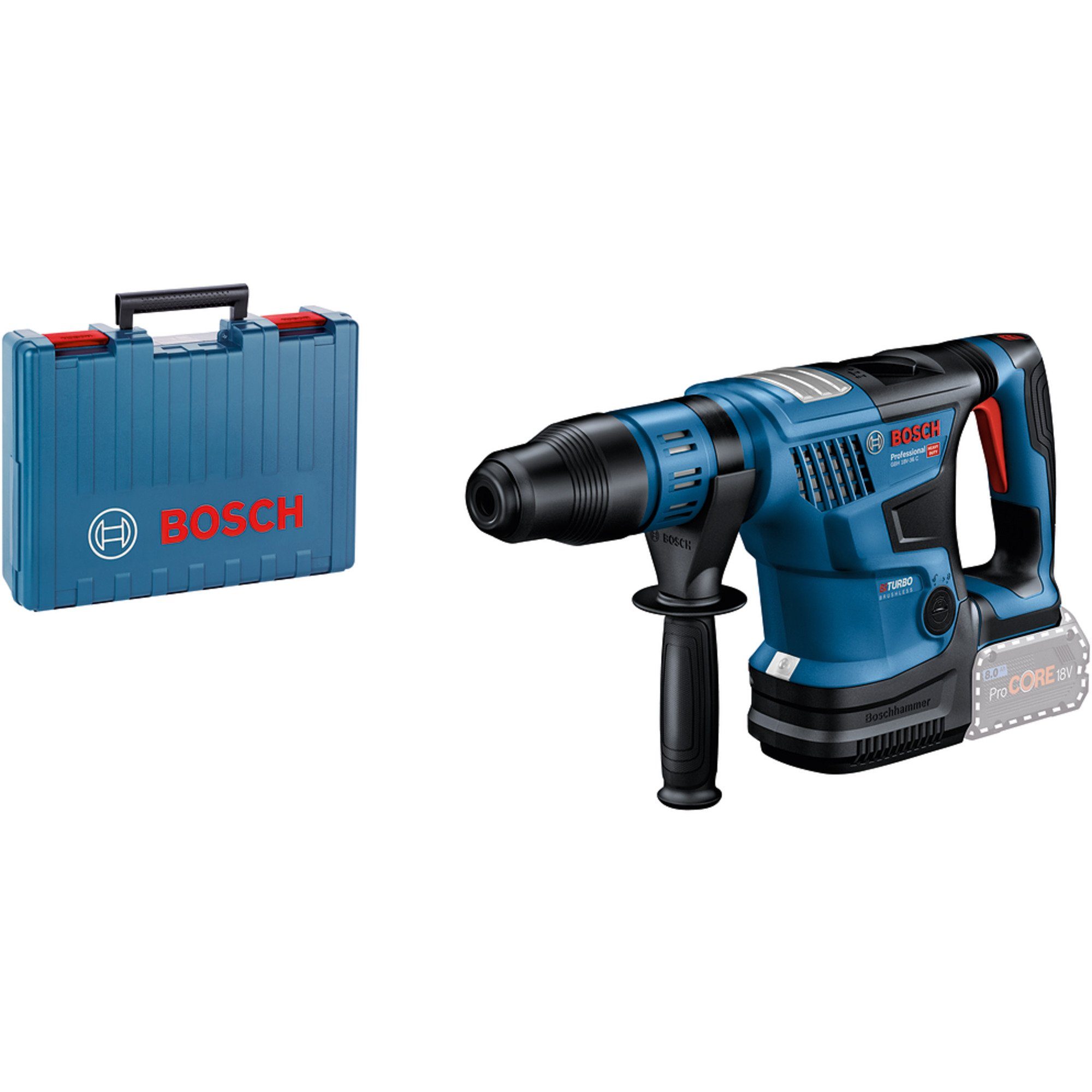Bosch Professional Bohrmaschine Bosch Professional PRO Akku-Bohrhammer BITURBO GBH