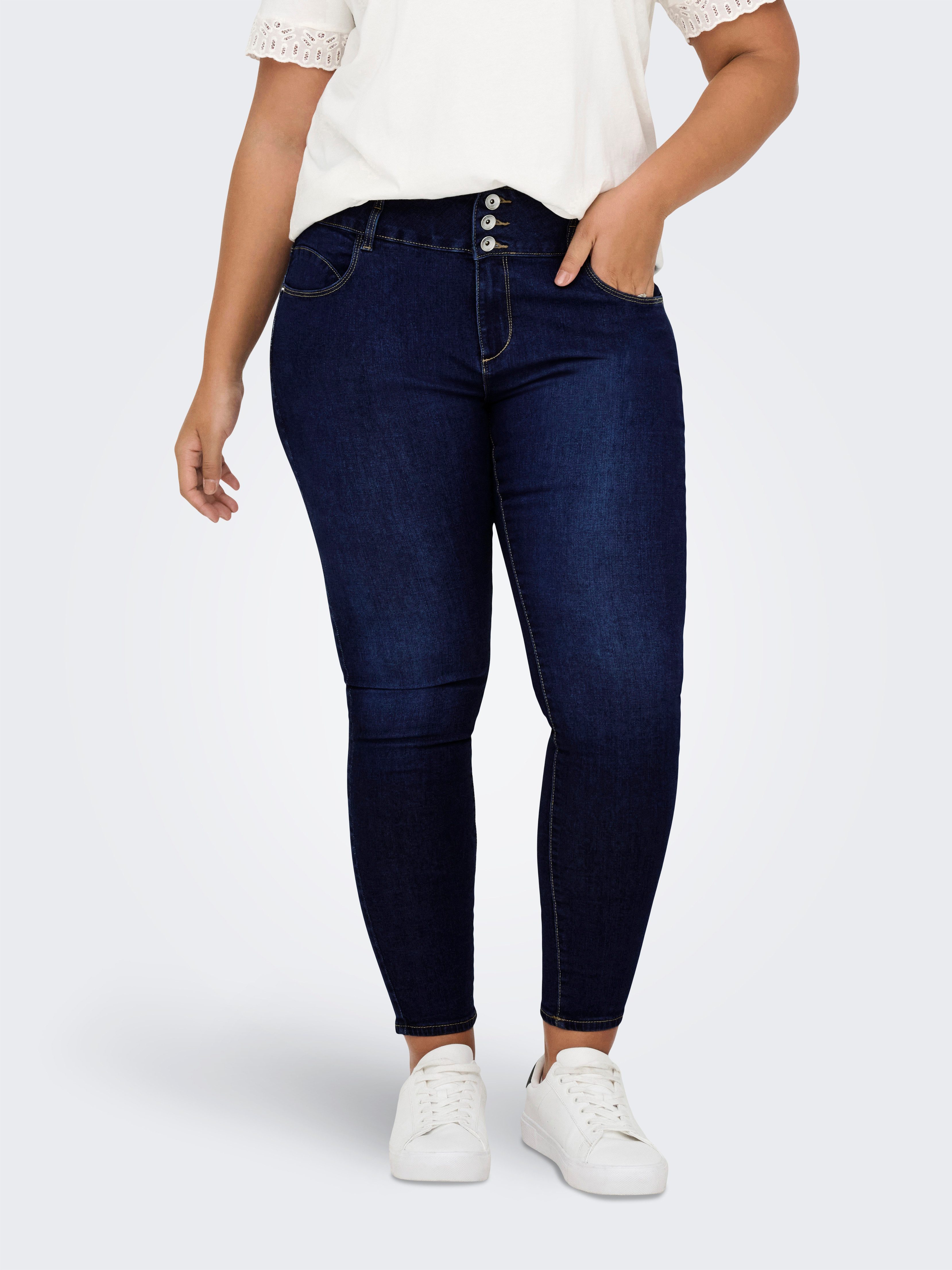 ONLY CARMAKOMA Skinny-fit-Jeans CARANNA HW SKINNY ANK MBD DNM ANA günstig online kaufen