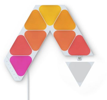 nanoleaf Dekolicht Nanoleaf Shapes Triangles Mini Starter Kit - 9PK, LED fest integriert, 9 Mini LED-Lichtdreiecke für smarte Beleuchtung