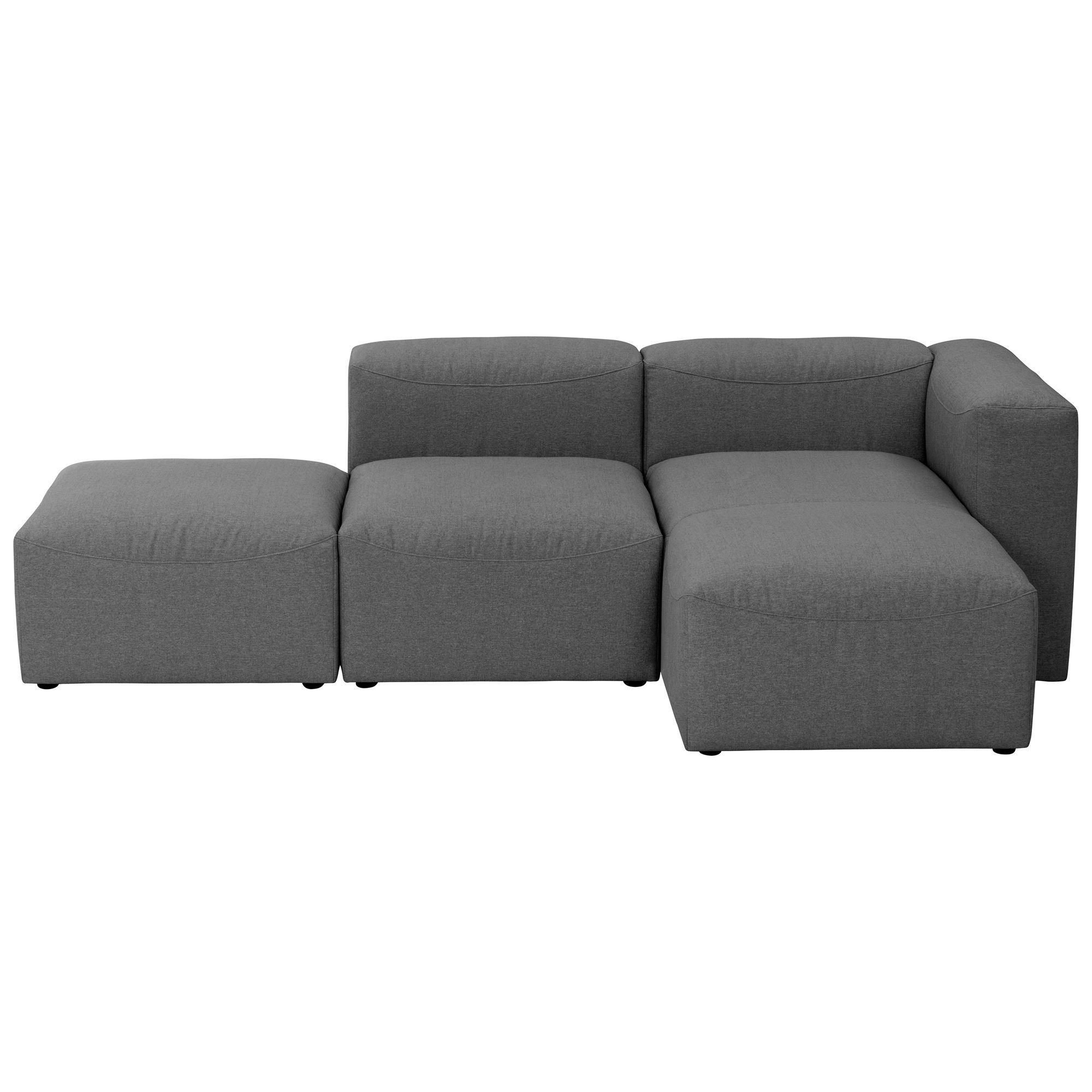 58 aufm Kessel Sofa Eckcouch mit Hocker links Kattrina Flachgewebe anthrazit, Lieferung bis zur Haustür 1 Teile, Bezug und Farbe individuell wählbar für persönliches Wohnambiente