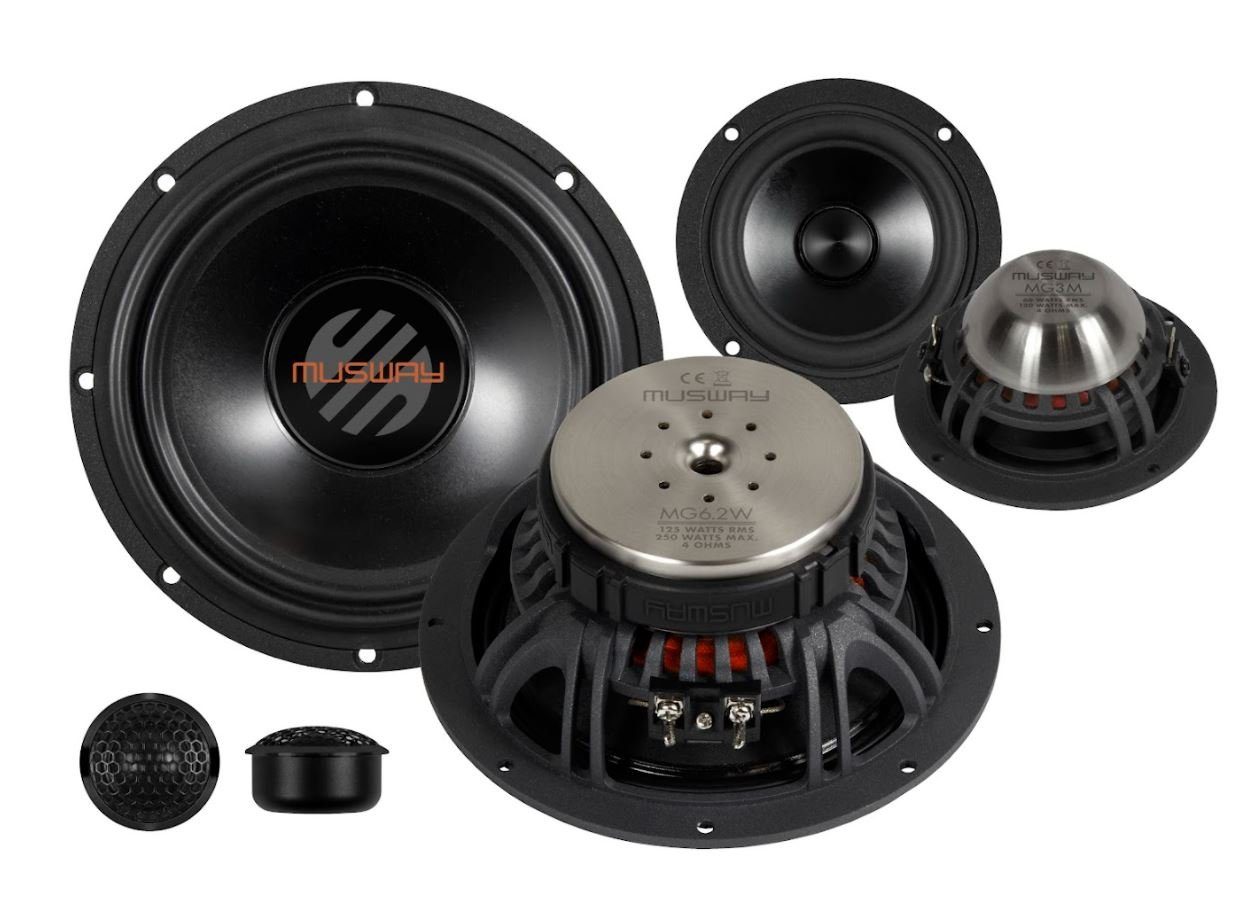 Musway MG6.3A aktives 3 Wege Kompo System Auto-Lautsprecher