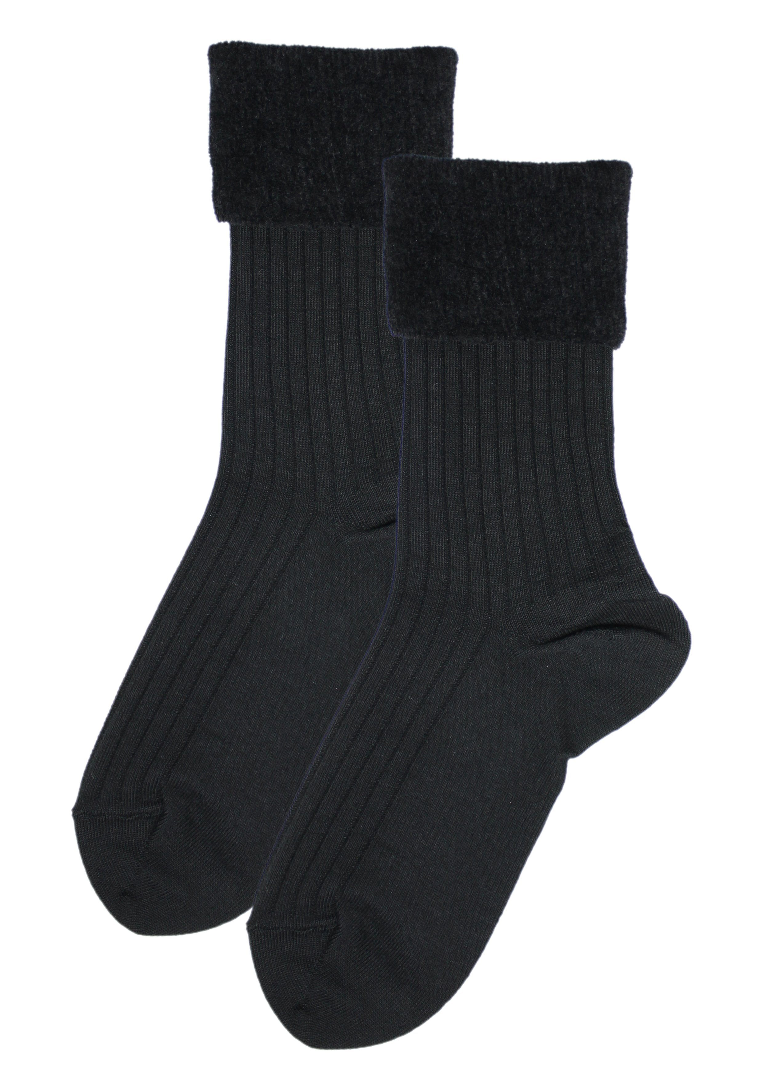 Rogo Socken (1-Paar) mit weichem Chenillerand