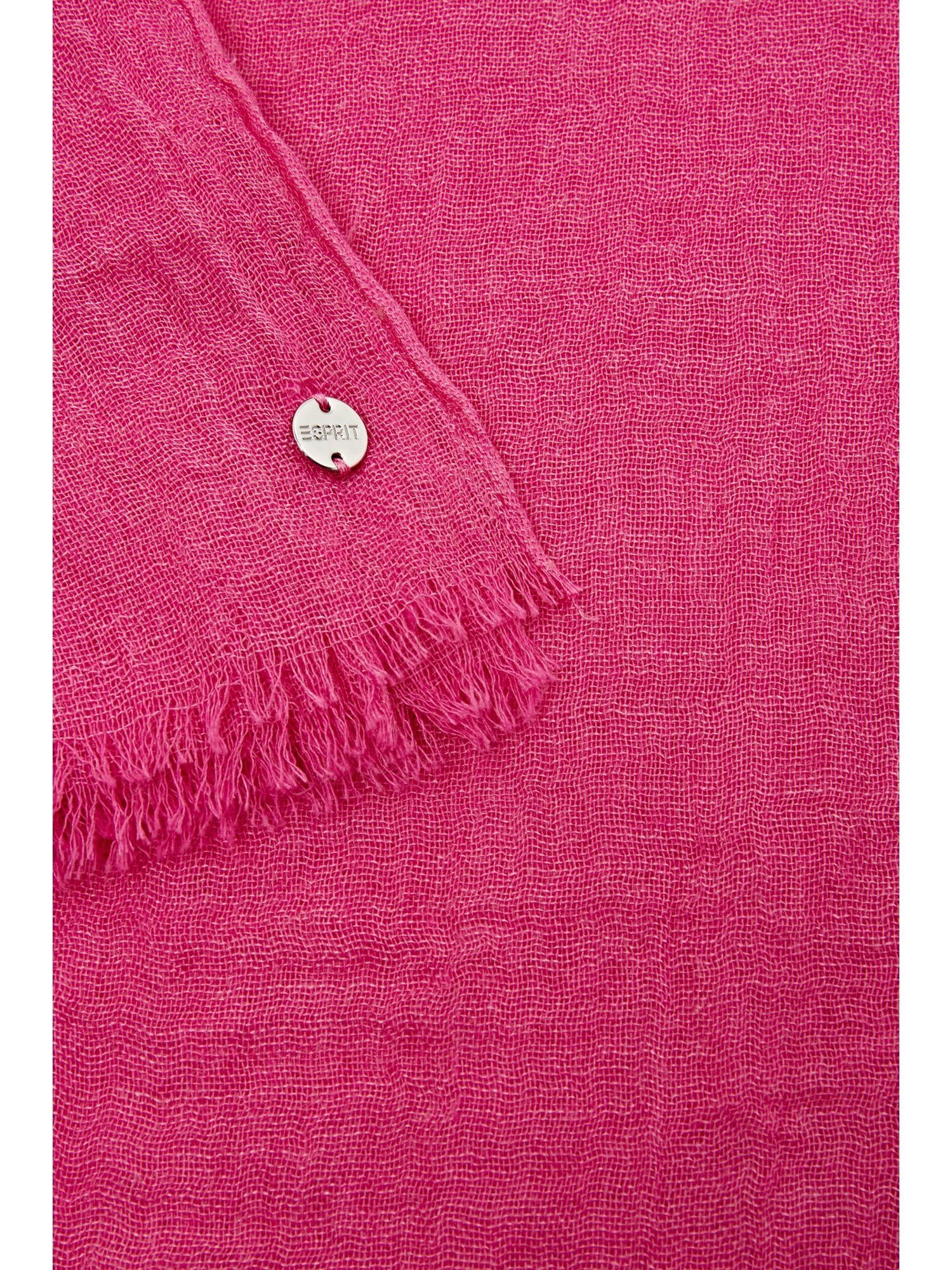 Esprit Modeschal Schal mit PINK FUCHSIA Crinkle-Effekt