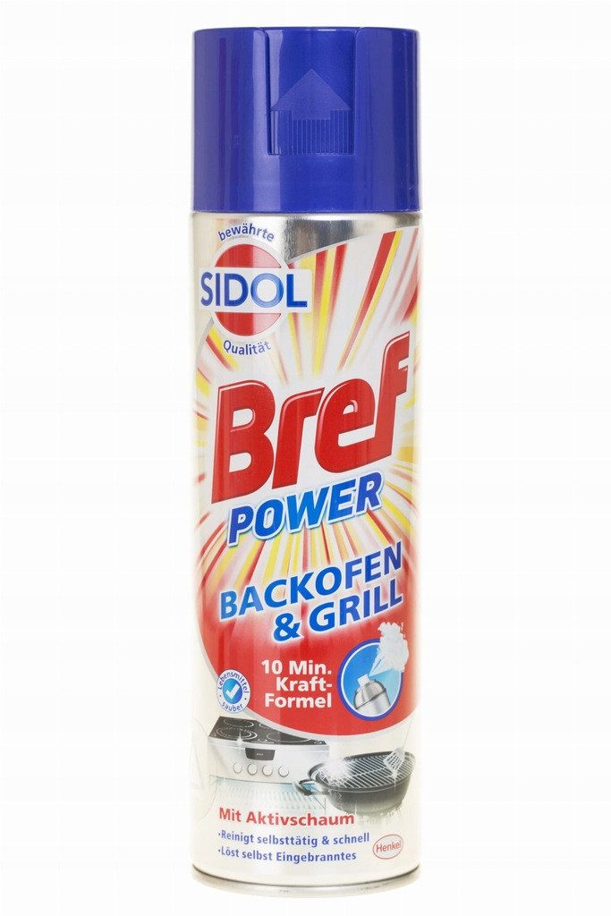 Bref Power SIDOL Backofen & Grill 500 ml Reinigungsspray (1-St. gegen hartnäckige Verkrustungen)
