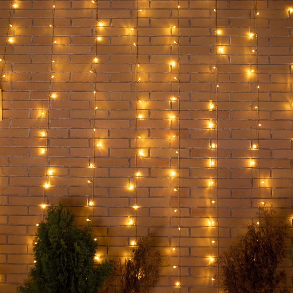 Licht-Trend LED Dekolicht LED Vorhang-Lichterkette Luceo IP44 Klar, Warmweiß