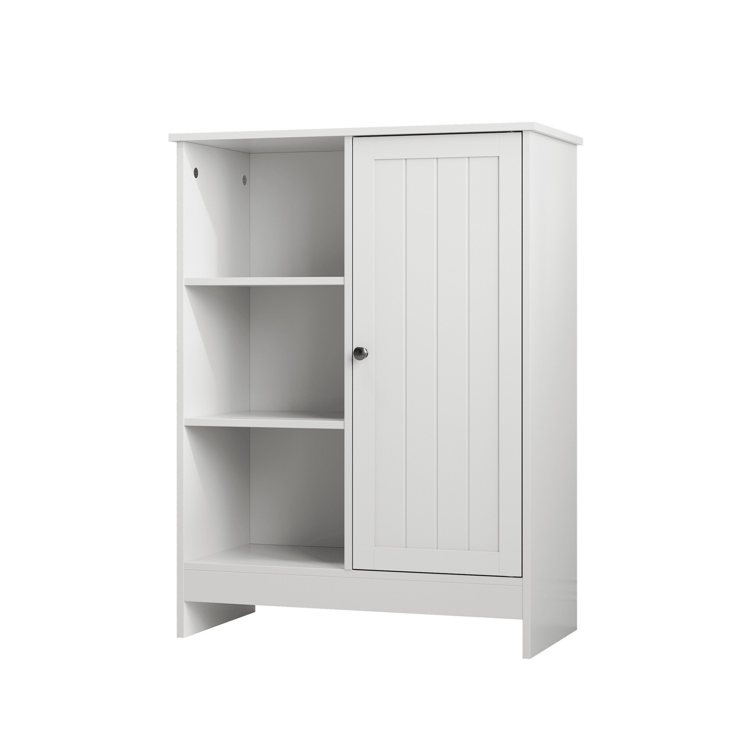 BlingBin Stauraumregal Badezimmerschrank Bodenlagerschrank Aufbewahrungsschrank, 1-tlg., für die Küche,Badezimmer,60x30x80cm,weiß