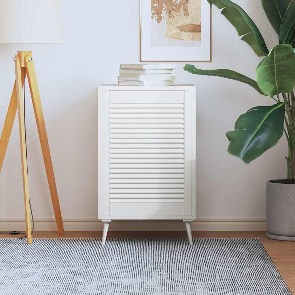 vidaXL Schranktür vidaXL Lamellierte Türen Weiß 69 x 49,4 cm Massives Kiefernholz