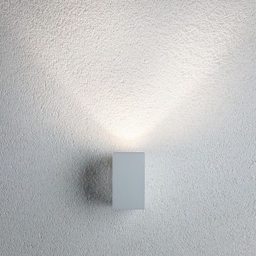 Paulmann LED Außen-Wandleuchte LED Wandleuchte Flame in Weiß 3,8W 320lm IP44, keine Angabe, Leuchtmittel enthalten: Ja, fest verbaut, LED, warmweiss, Aussenlampe, Aussenwandleuchte, Outdoor-Leuchte