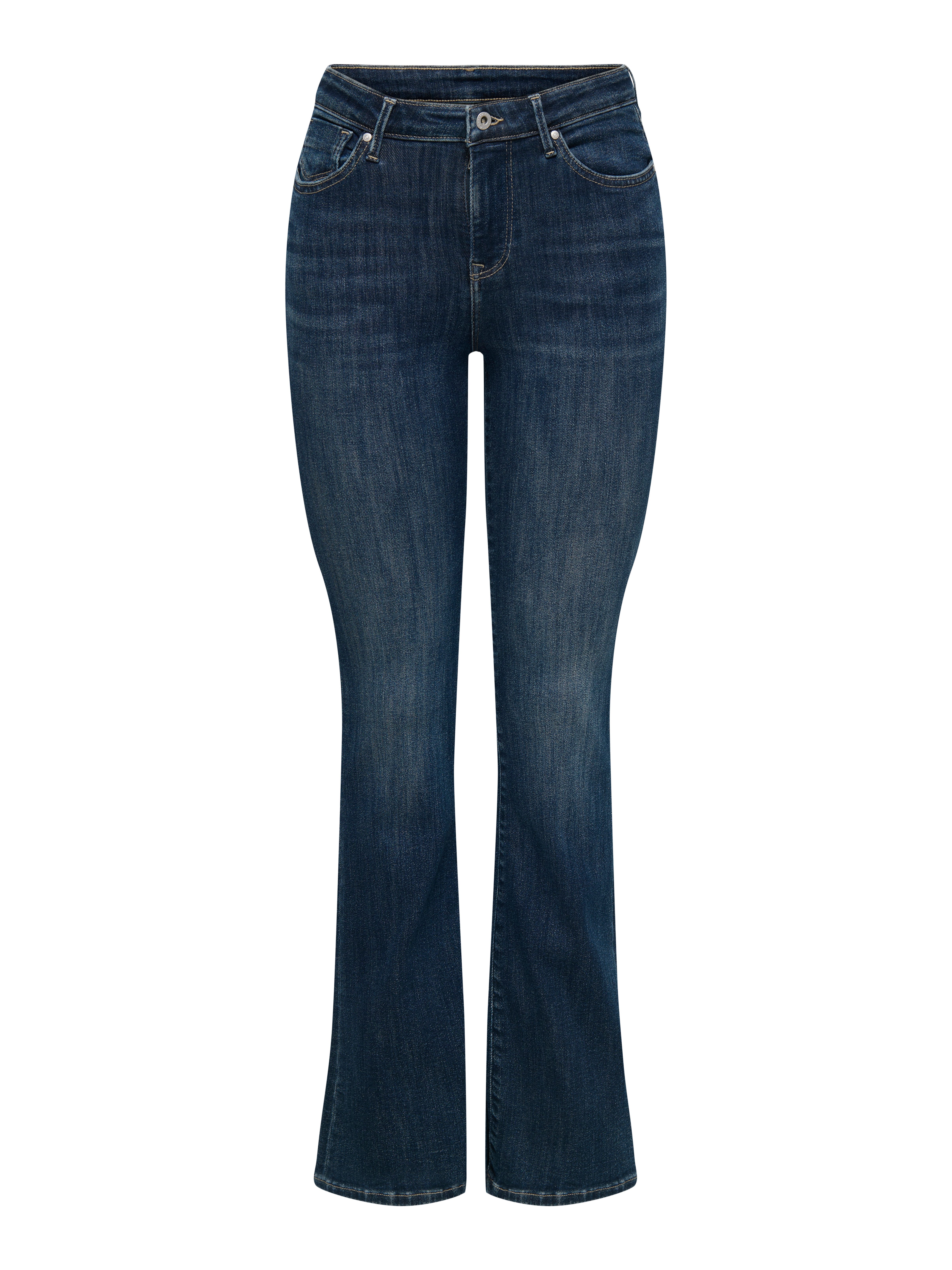 ONLY Bootcut-Jeans ONLPOWER MID WAIST PUSH UP FLARED DNM elastischer Denim