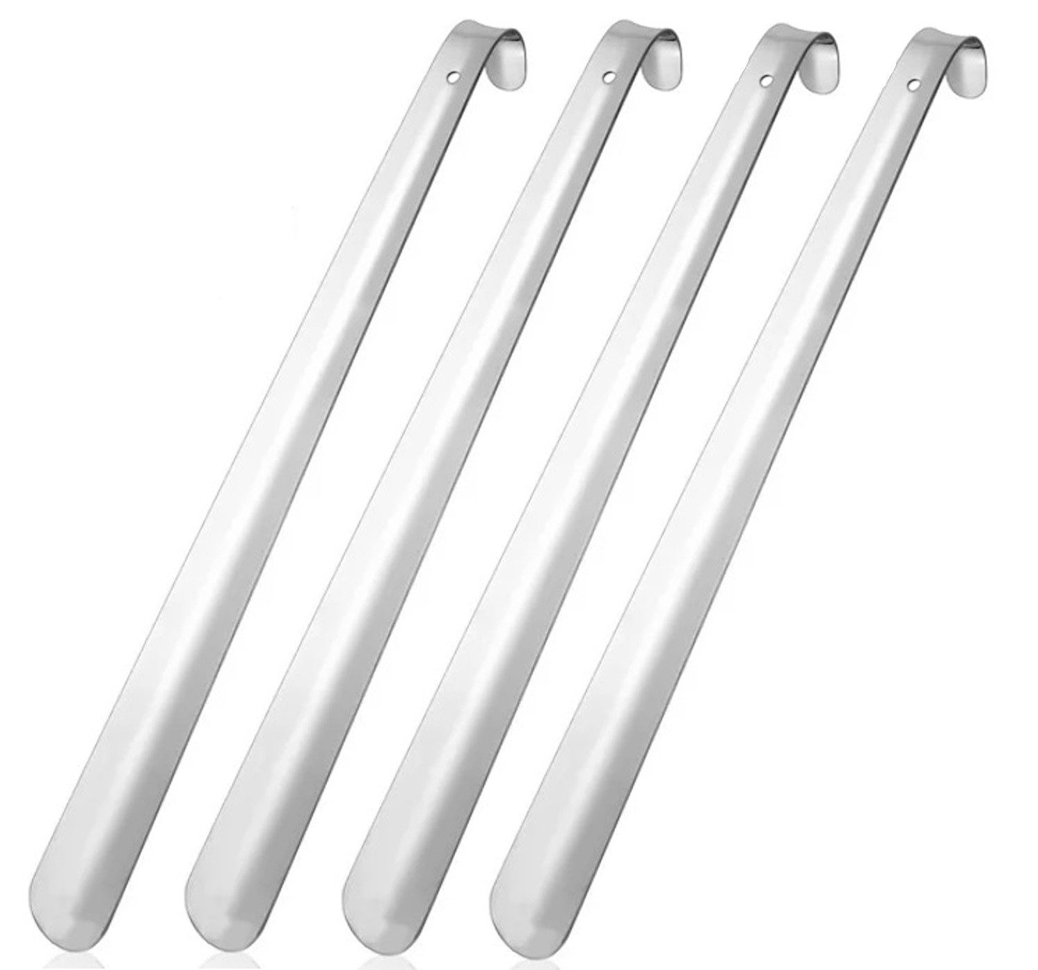 Schuhlöffel 4er Set Schuhlöffel aus Edelstahl, 42cm Schuhanzieher, 4 Stück Schuh