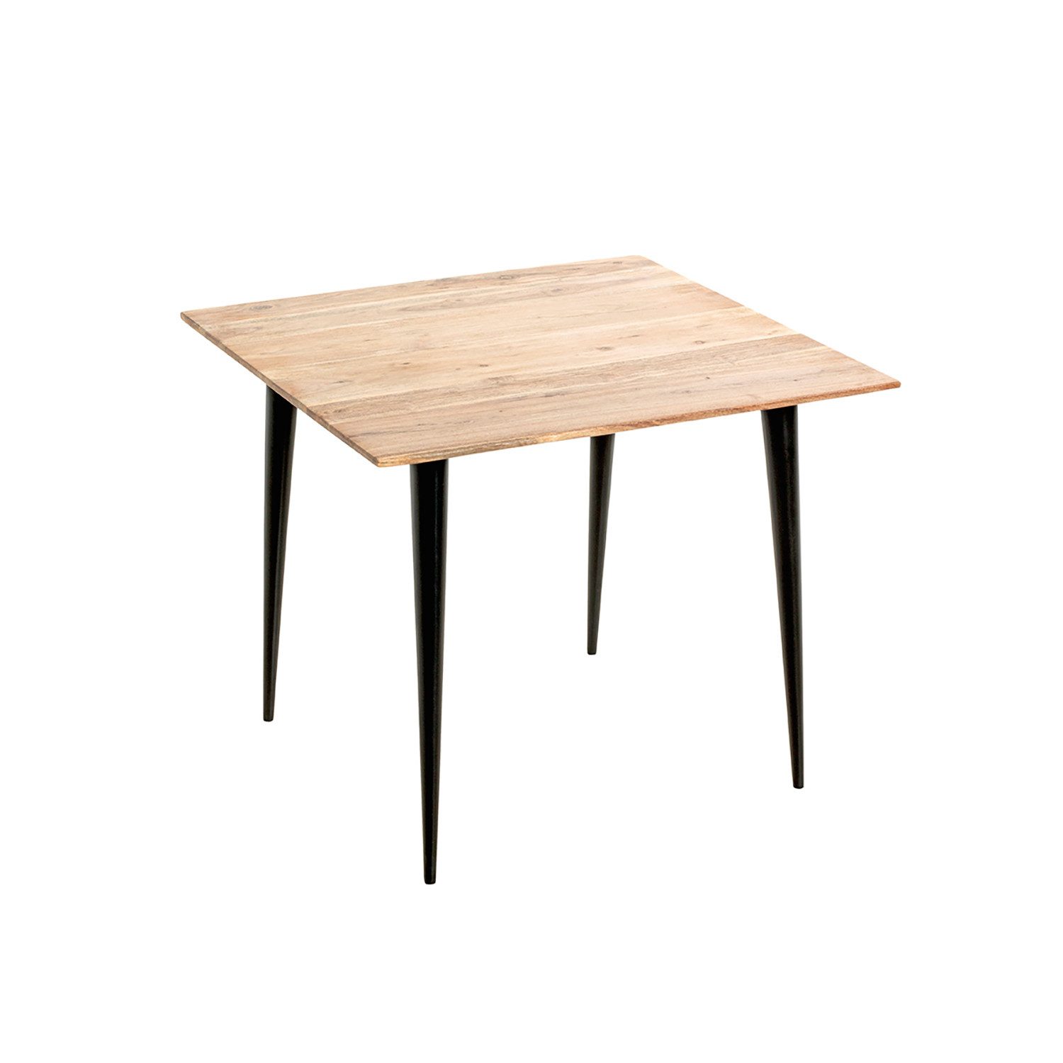 Beistelltisch Beistelltisch Massiv akazie schwarz-Sofatisch Holz-B 55xH 46xT 55 cm