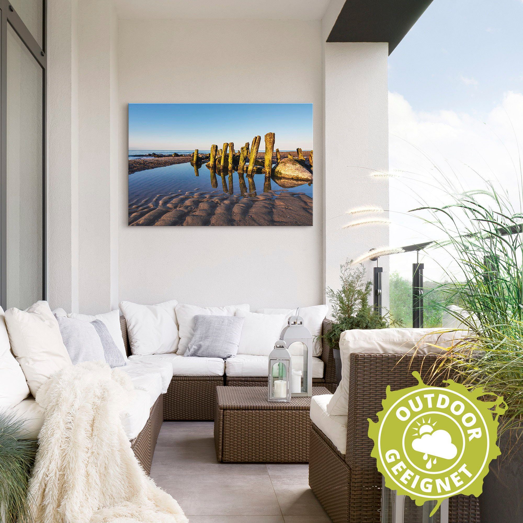 Artland Wandbild »Buhnen an Ostsee bei Kühlungsborn III«, Küstenbilder (1 Stück), in vielen Größen & Produktarten - Alubild / Outdoorbild für den Außenbereich, Leinwandbild, Poster, Wandaufkleber / Wandtattoo auch für Badezimmer geeignet-HomeTrends