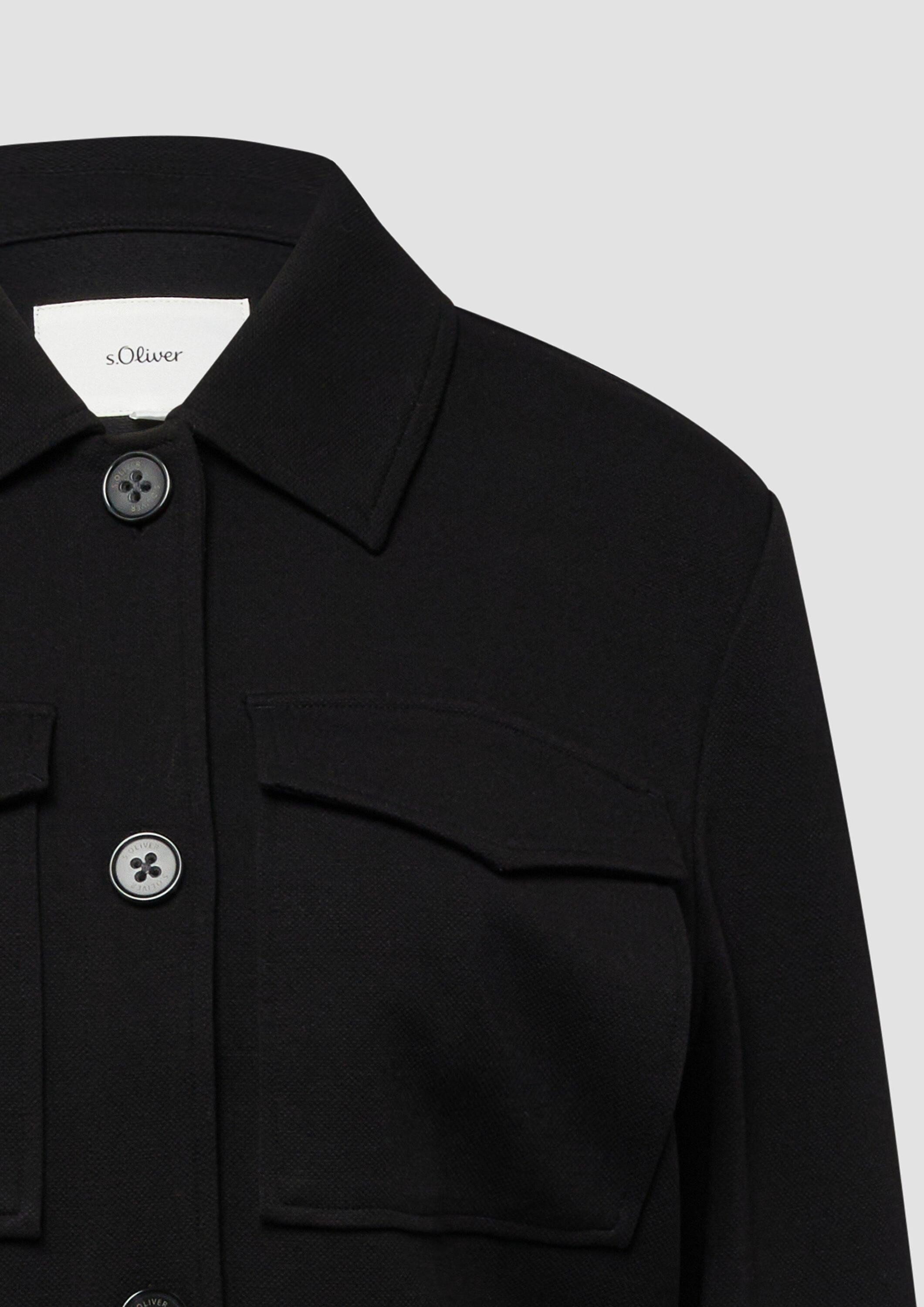 s.Oliver Funktionsjacke Indoor-Jacke Strukturierte Jacke aus Interlock