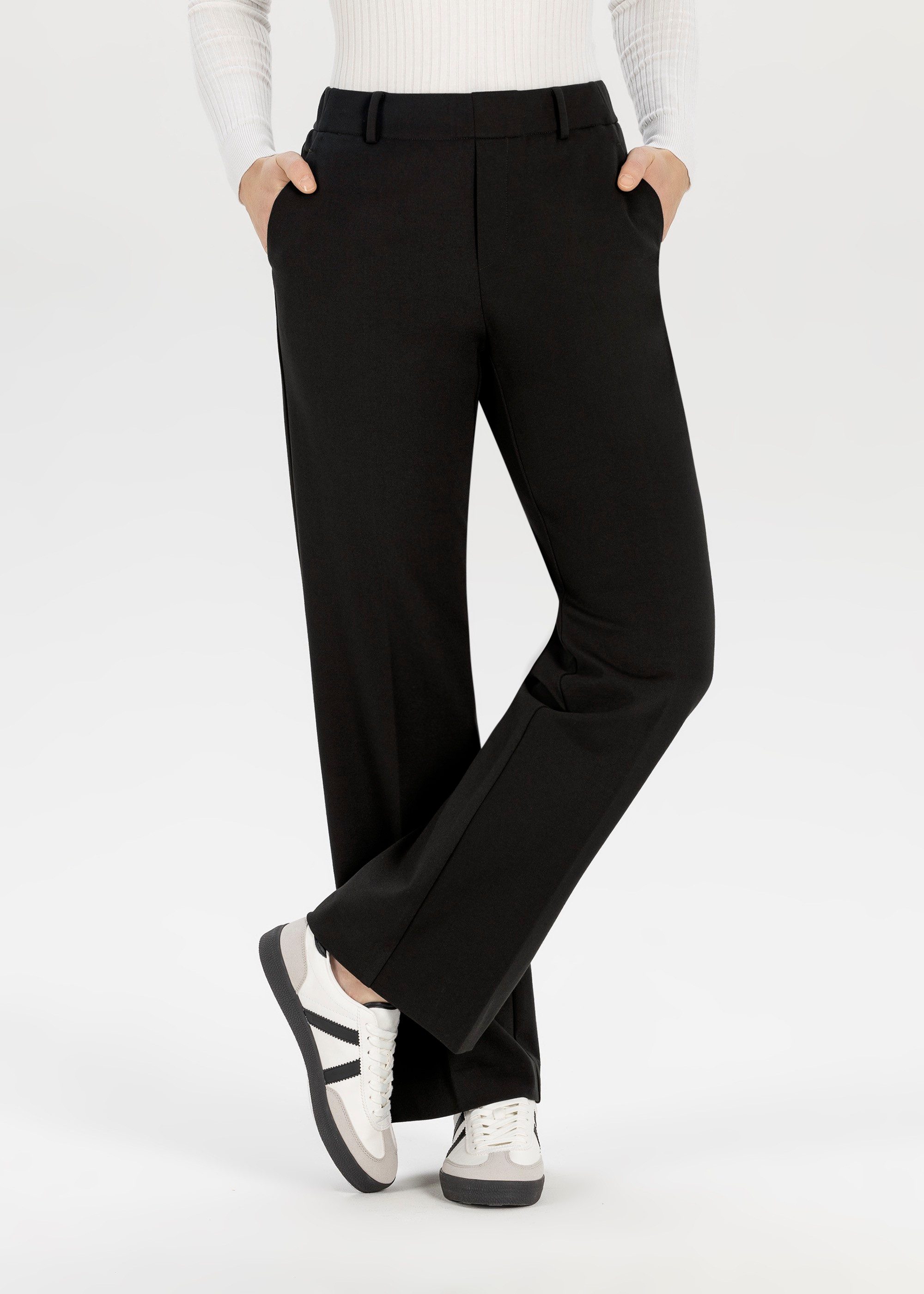 Stehmann Jerseyhose Fenja2-780 im Straight Fit, mit Bügelfalte