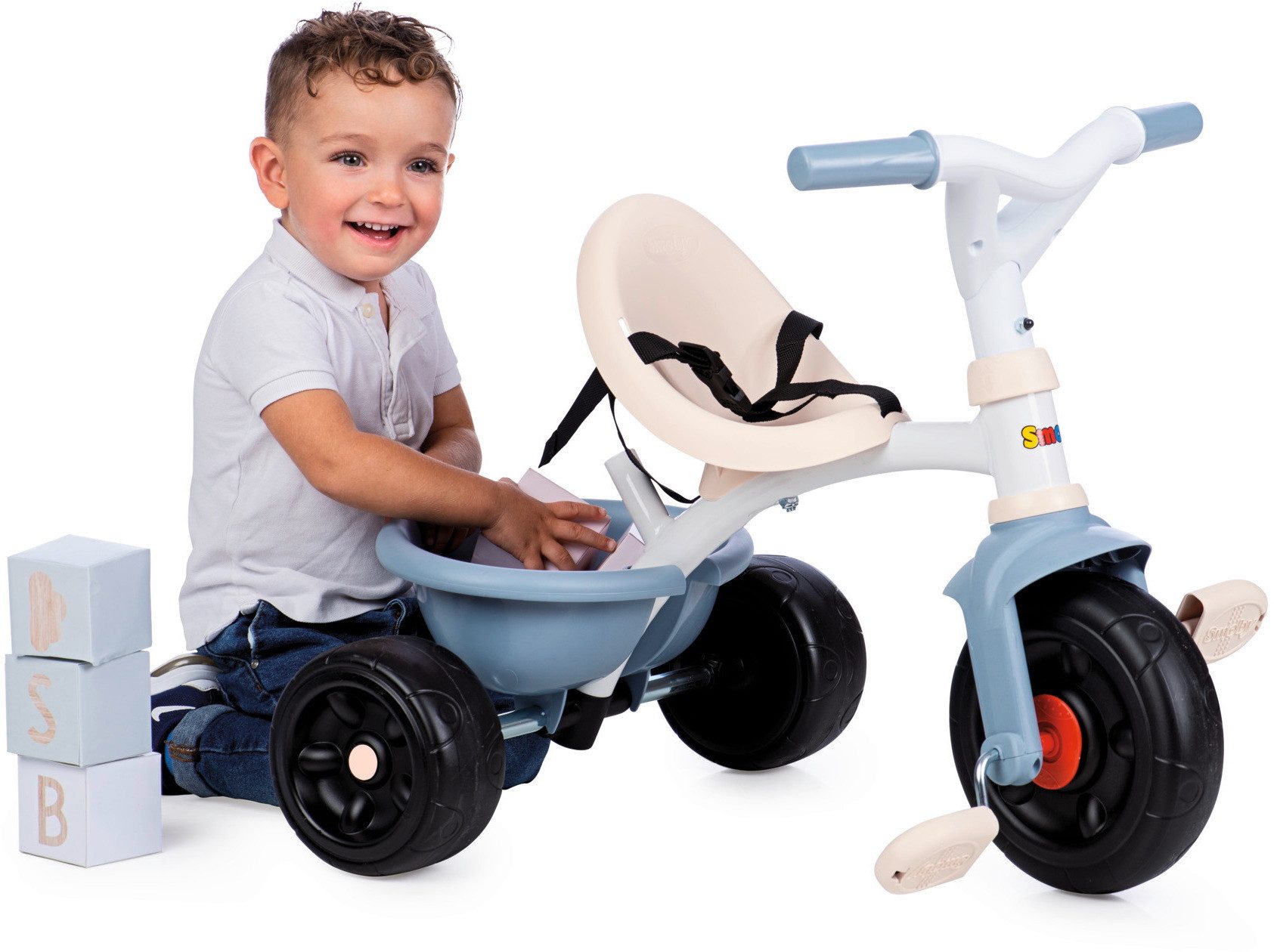 Smoby Dreirad Outdoor Spielzeug Fahrzeug Dreirad Be Fun blau 7600740336
