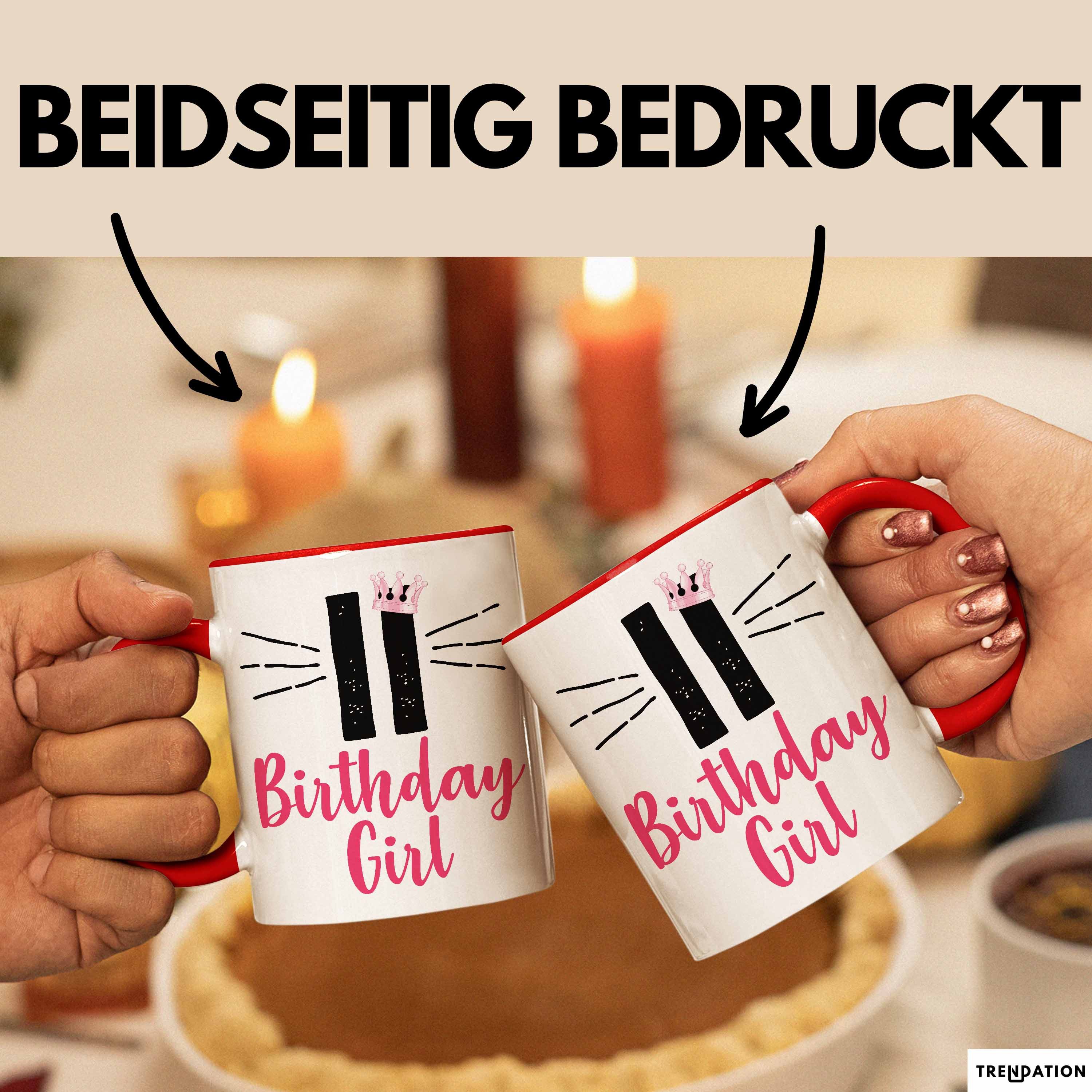 Trendation Tasse 11 Birthday Girl Tasse Mädchen Geschenk 11. Geburtstag Witzig, Keramik