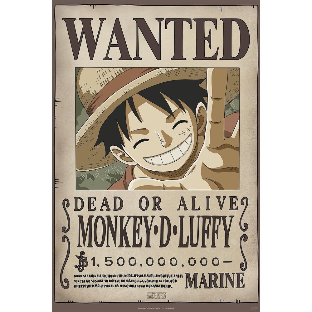 GB eye Poster Wanted Luffy - One Piece, Wanted Luffy