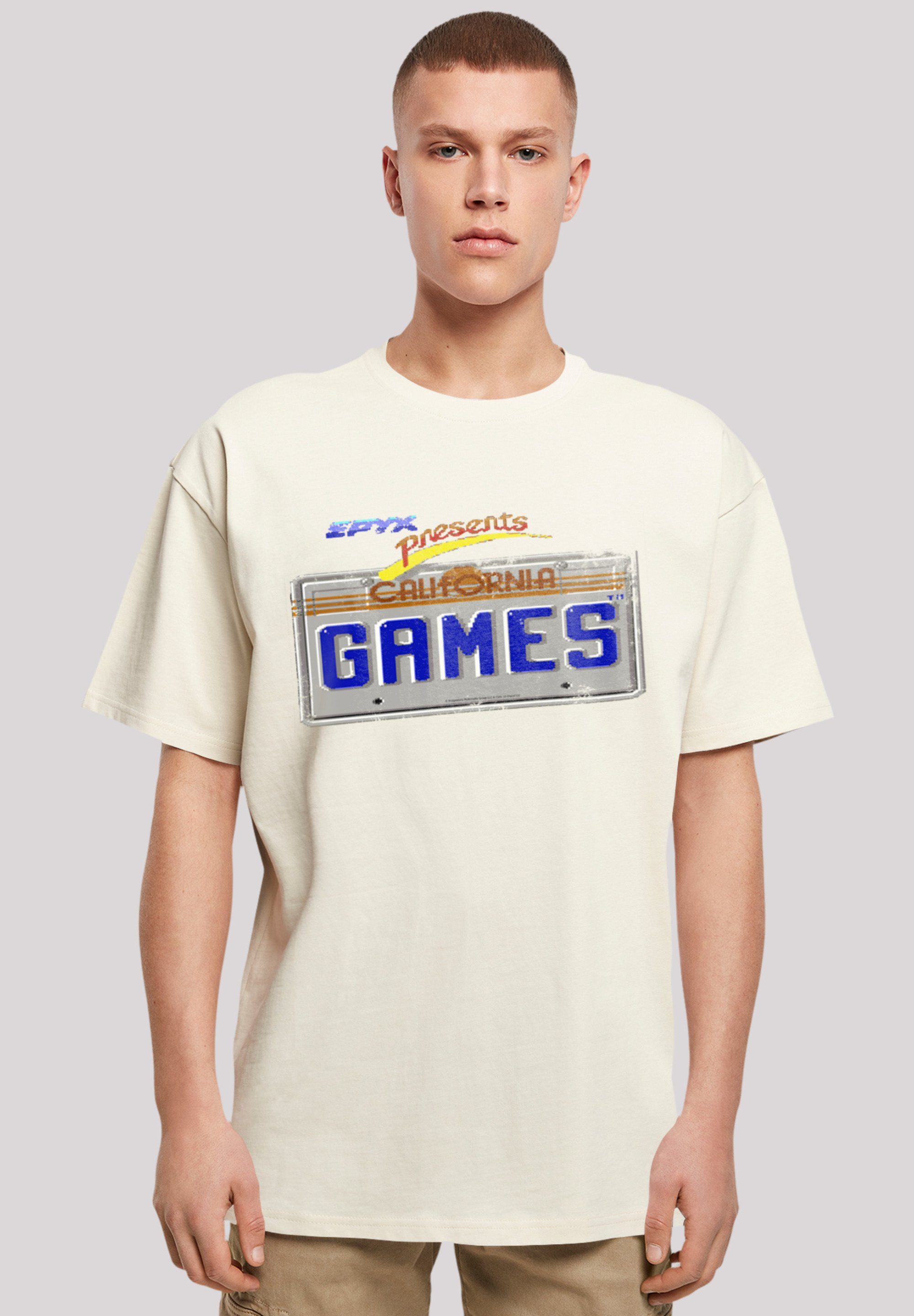 F4NT4STIC T-Shirt California Games Plate Print sand