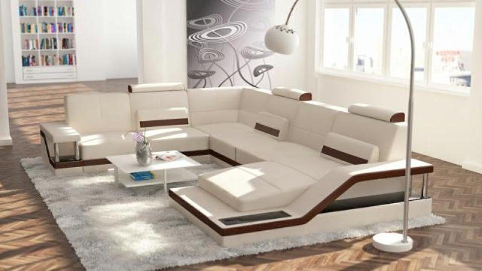 JVmoebel Ecksofa Designer U-Form Couch Made in Ecksofa Sofa Europe Wohnlandschaft, Polster