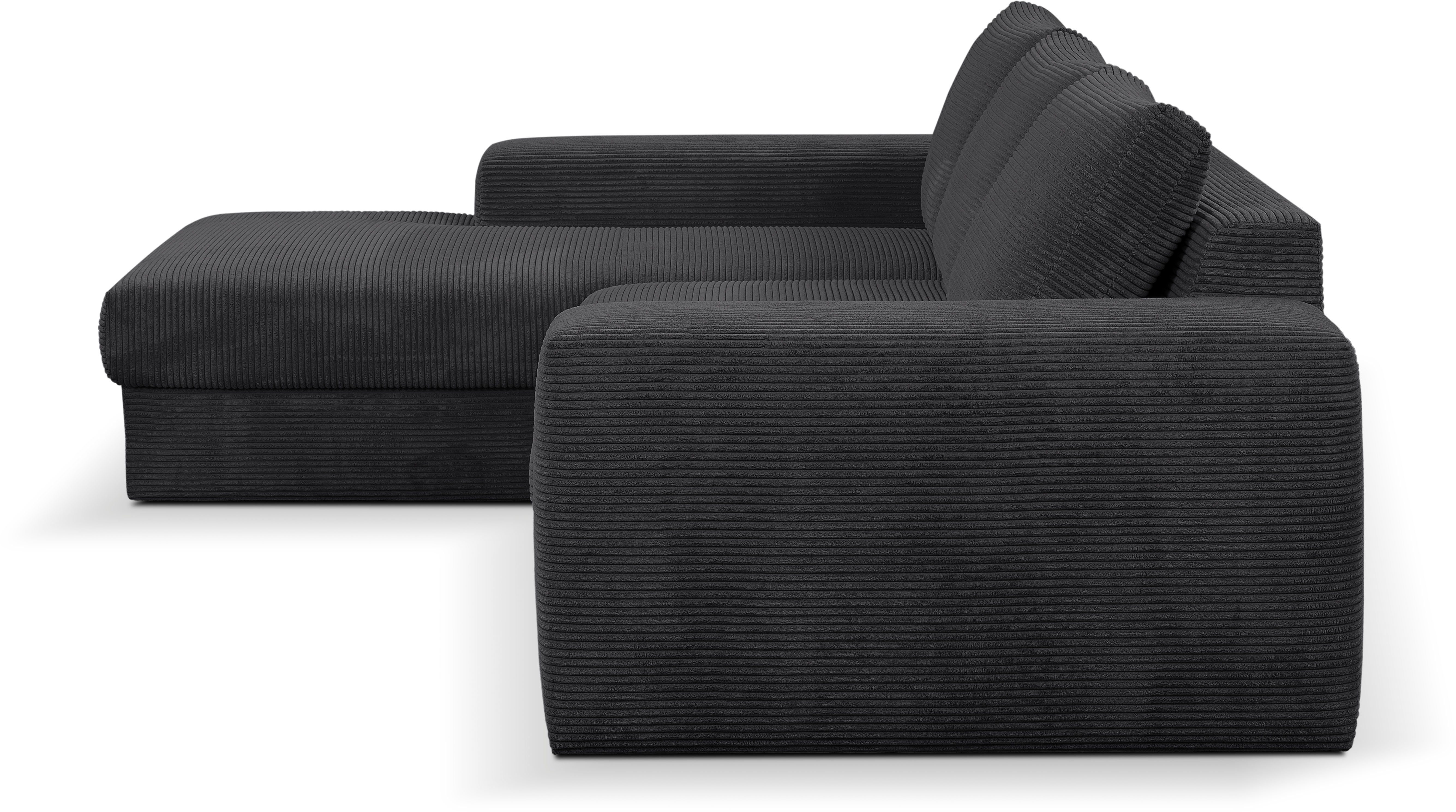 WERK2 & Ecksofa Design hohem Ecksofa Cord in mit trendig-weichem Rozzana, Komfort Breitcord