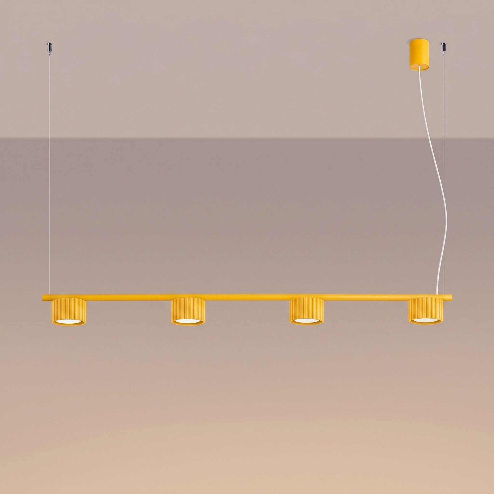 SOLLUX lighting Kronleuchter Kronleuchter AURA 4 gelb Gx53, Nicht enthalten