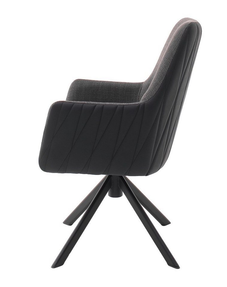 MCA furniture 4-Fußstuhl Reynosa (Set, 2 St), Esszimmerstuhl 360°drehbar  mit Nivellierung, Belastbar bis 120 kg