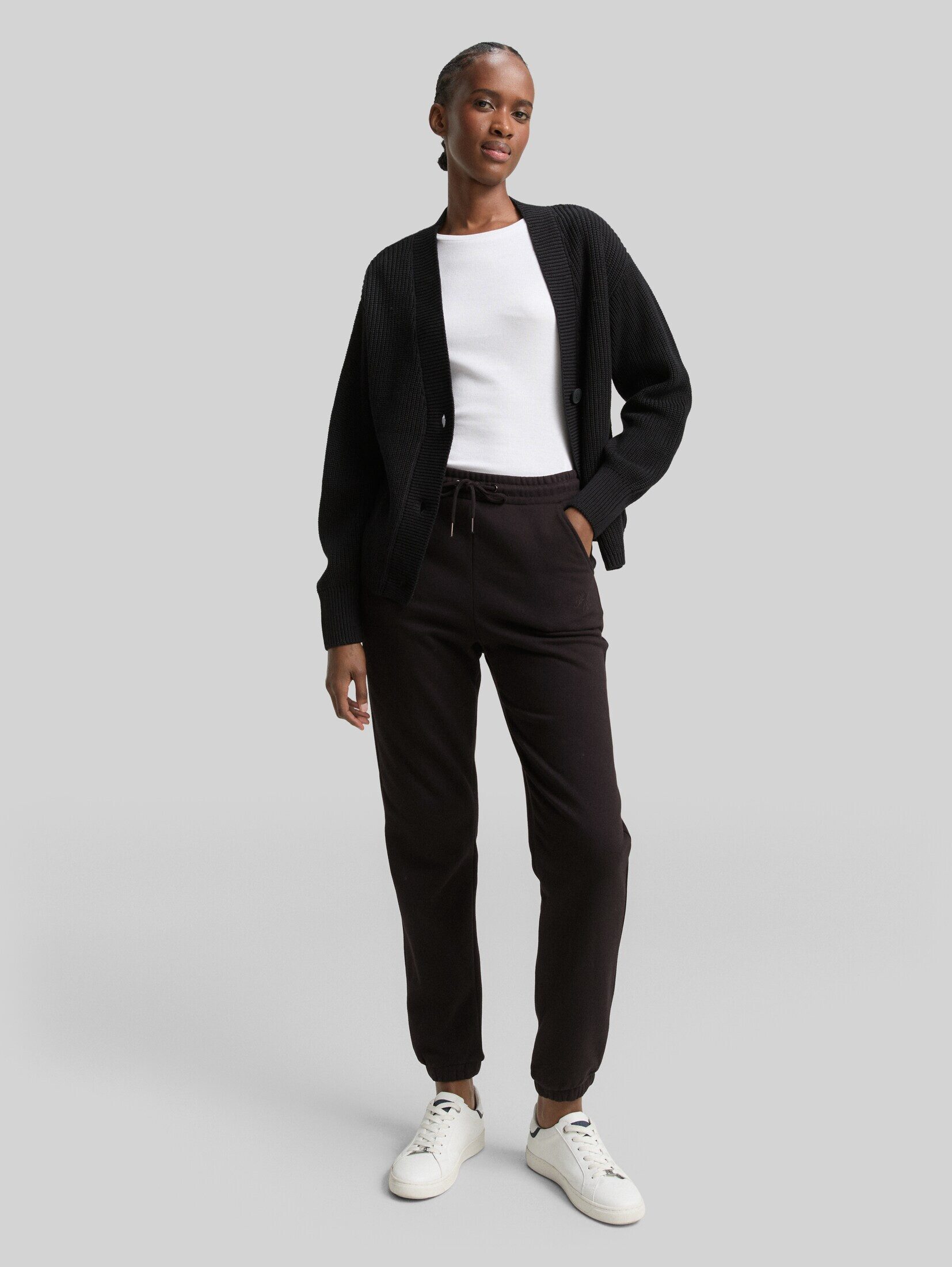 TOM TAILOR Denim Stoffhose Hosen & Chino Jogginghose mit Glitzer-Stickerei