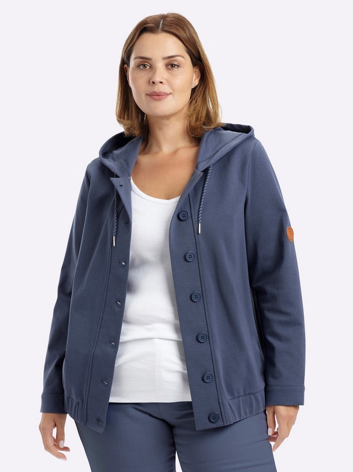 Sheego Shirtjacke Blouson Langarm