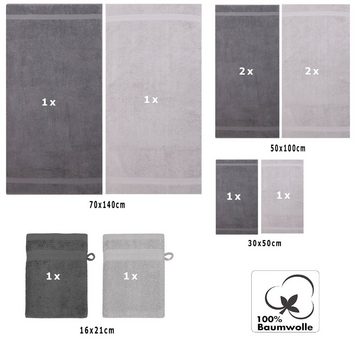 Betz Handtuch Set 10-TLG. Handtuch - Set Premium Farbe Anthrazit & Silbergrau, 100 % Baumwolle, (10-tlg)