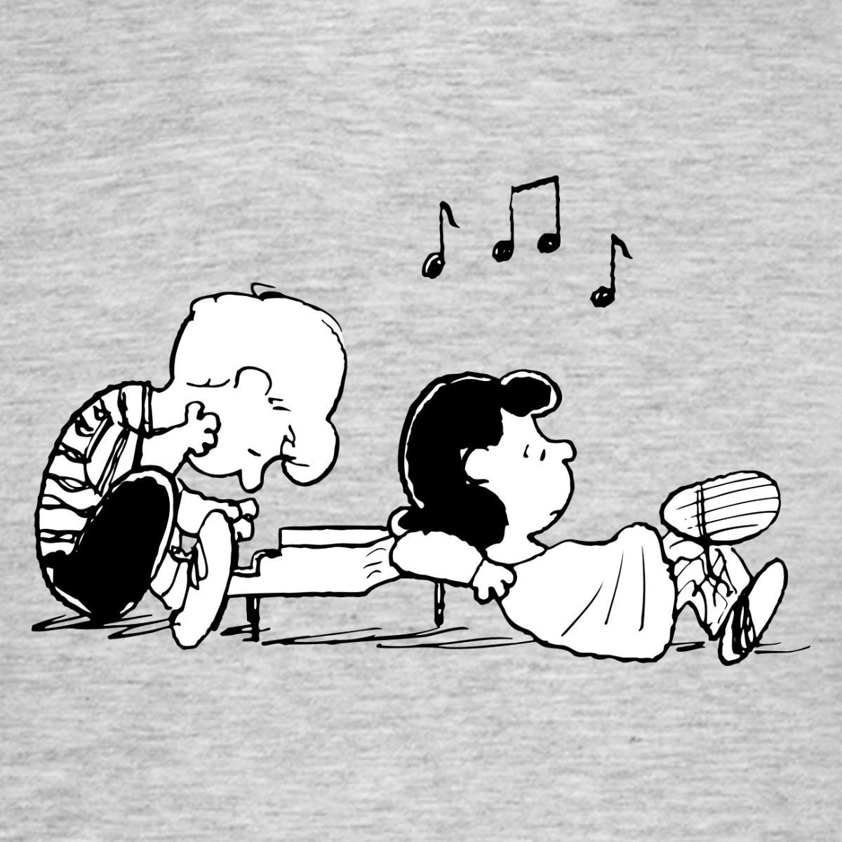 Spreadshirt T-Shirt Peanuts Schroeder Und Lucy Männer T-Shirt (1-tlg)