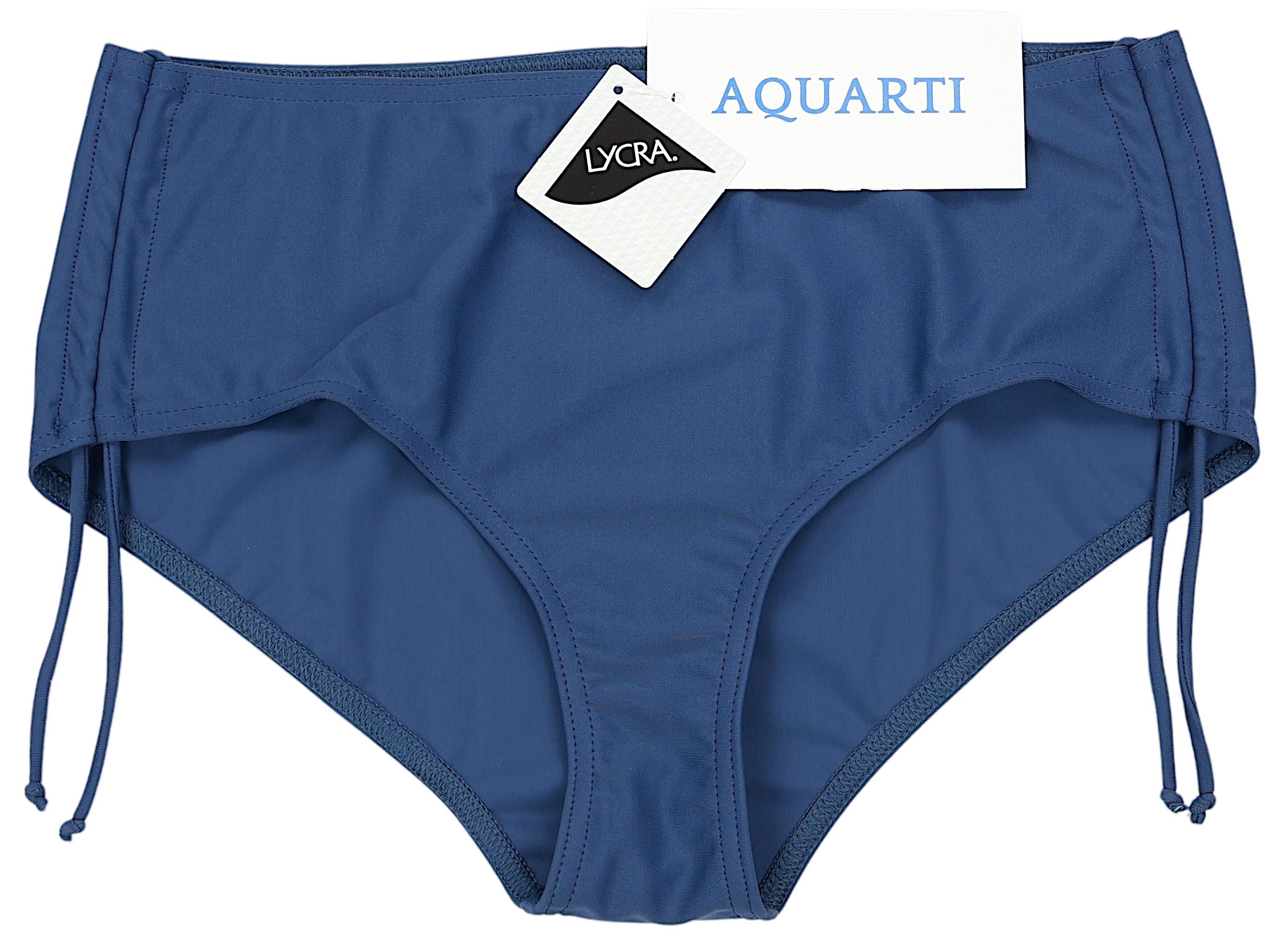 Aquarti Bikini-Hose Aquarti Damen Bikinihose mit Raffung und Schnüren