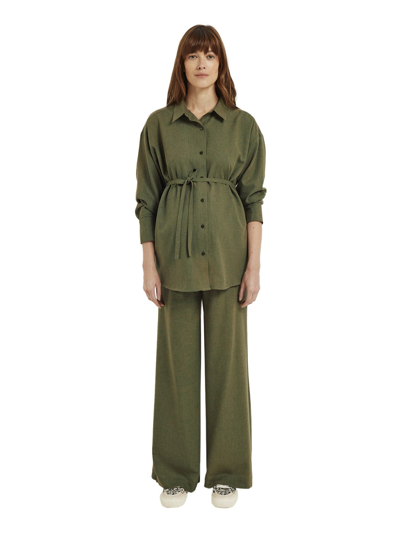 vertbaudet Umstands-Set Loungewear-Set für Schwangerschaft und Stillzeit Set, 2-teilig, Leinen-Optik – Bild 5 von 5