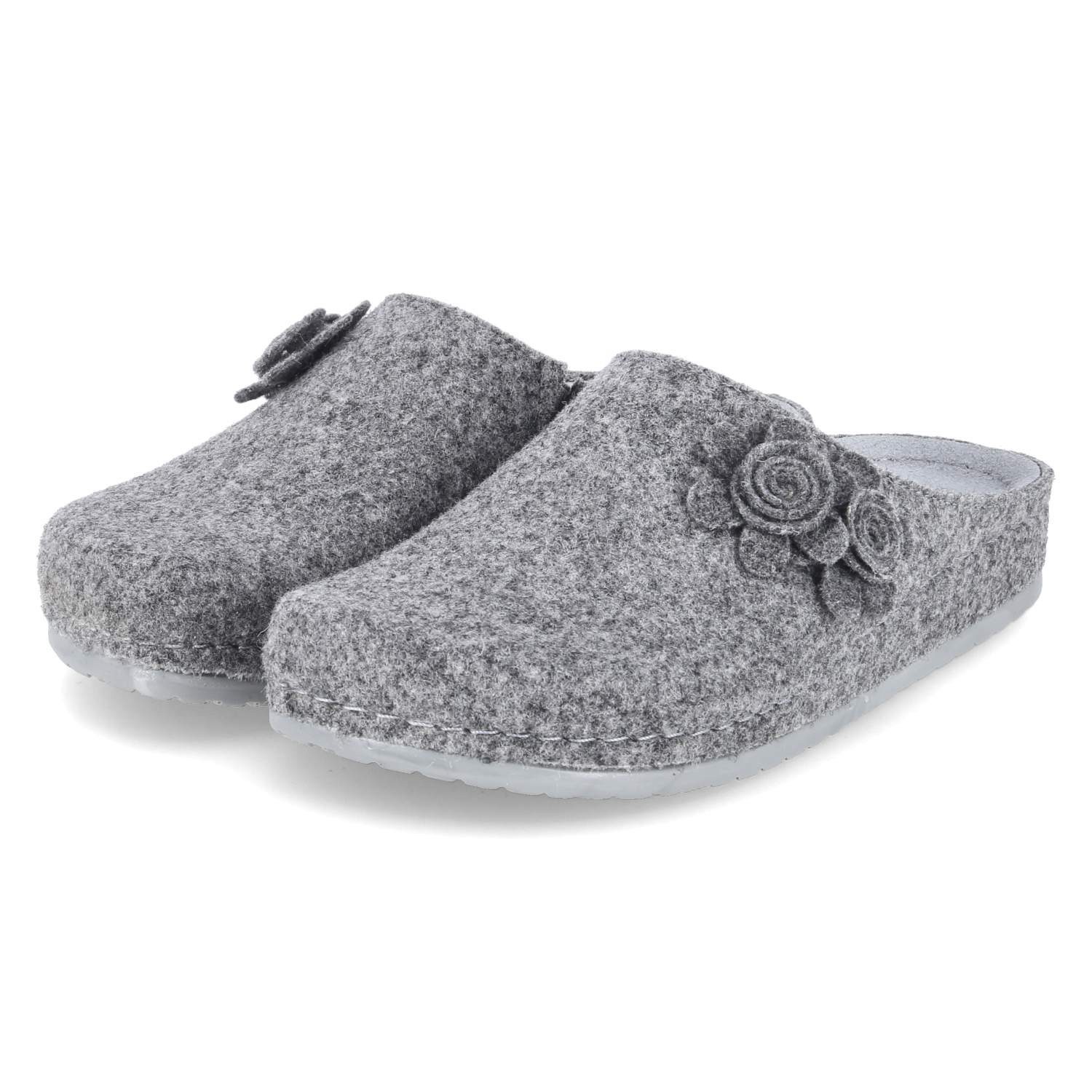Kaerlek Kaerlek Pantoffeln 8125-52-903 Damen Filz grey Pantolette