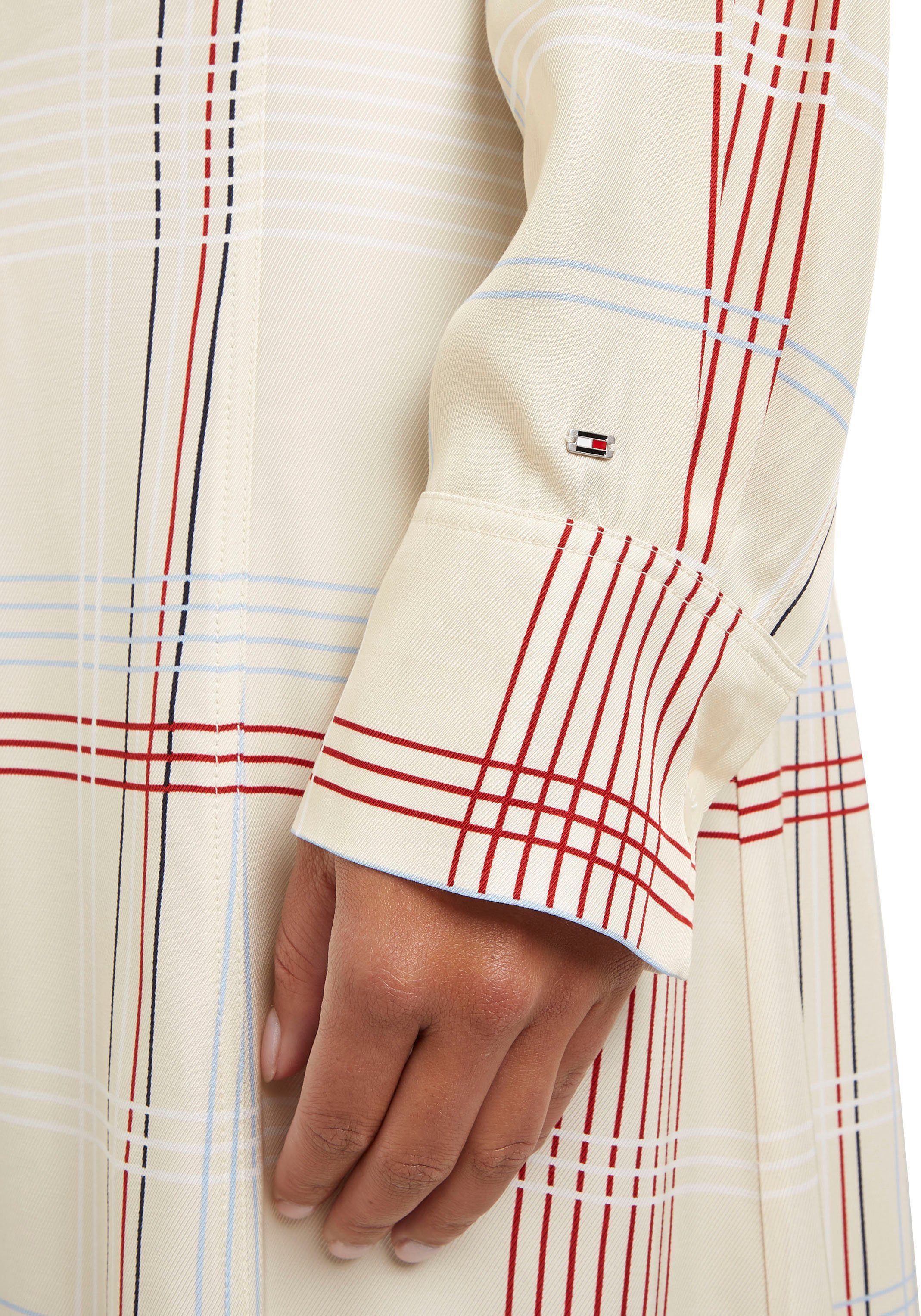 Tommy Hilfiger Blusenkleid RWB CHECK FLUID MIDI DRESS (Global Serie TH WOMEN) im Karodessin