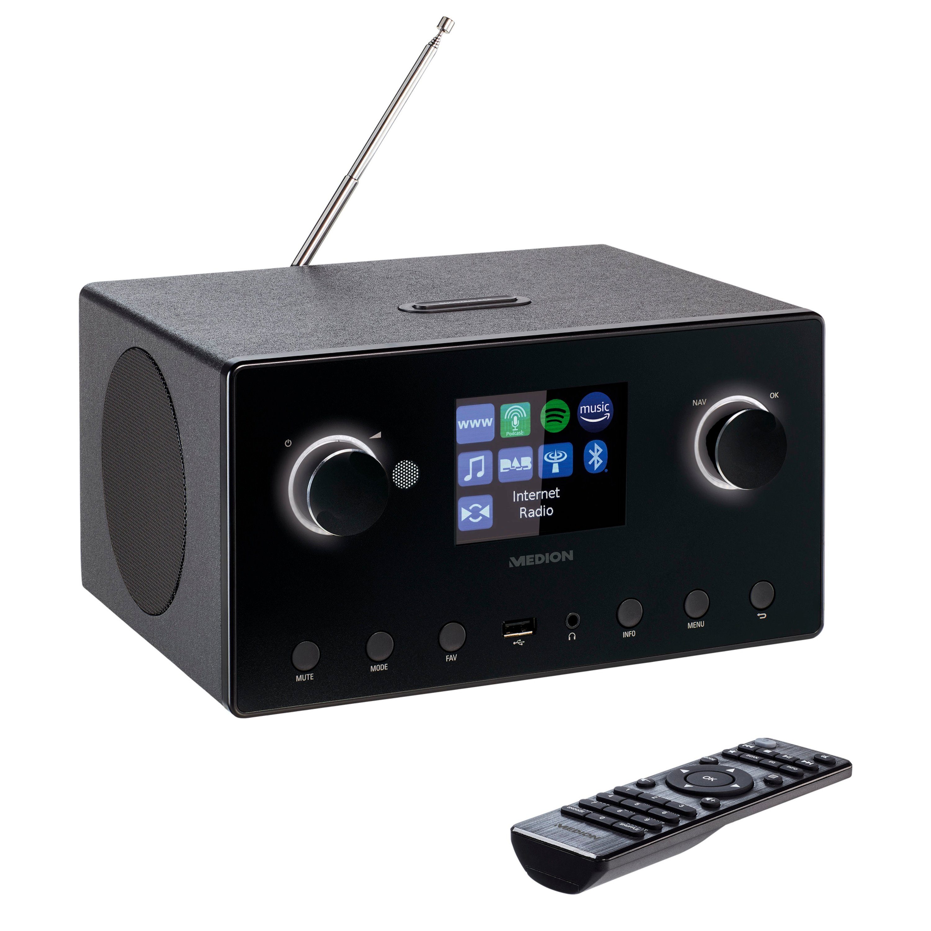 Medion® Internet-Radio (AM/FM, Amazon Music, MW/UKW, Spotify, WiFi, 30 W, P85444)